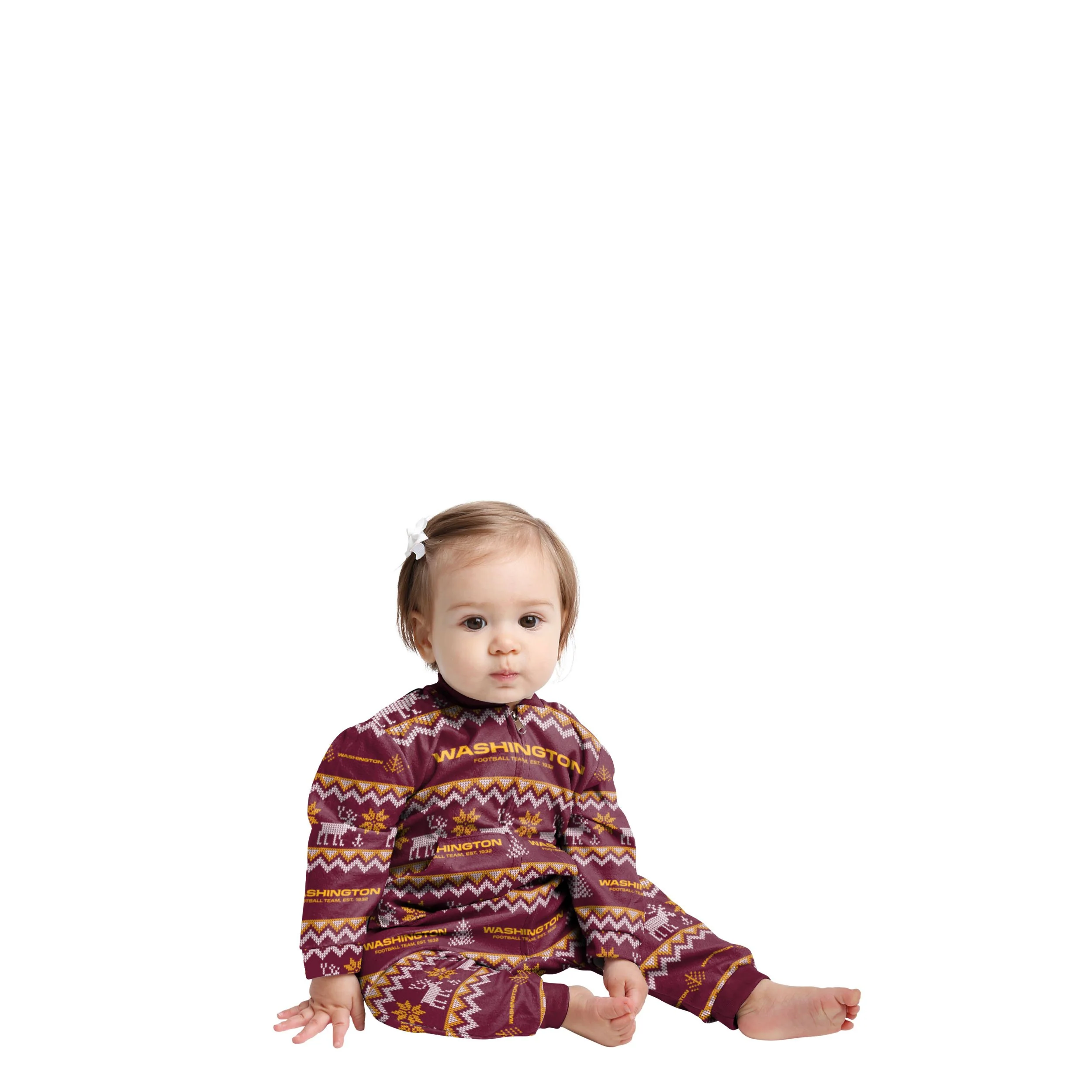 Washington Commanders NFL Ugly Pattern Family Holiday Pajamas - Image 2