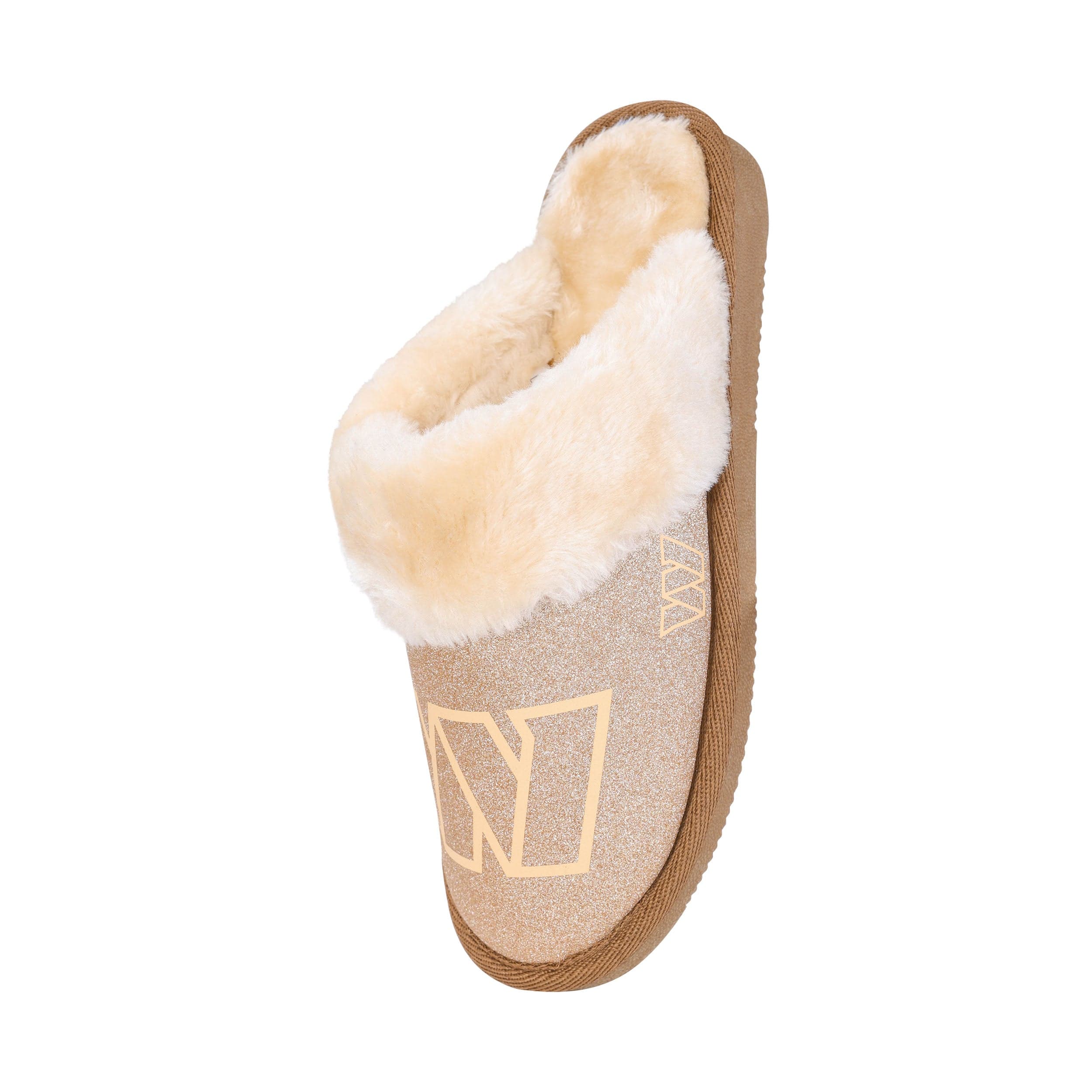 Washington Commanders NFL Womens Glitter Open Back Fur Moccasin Slippers - Image 3
