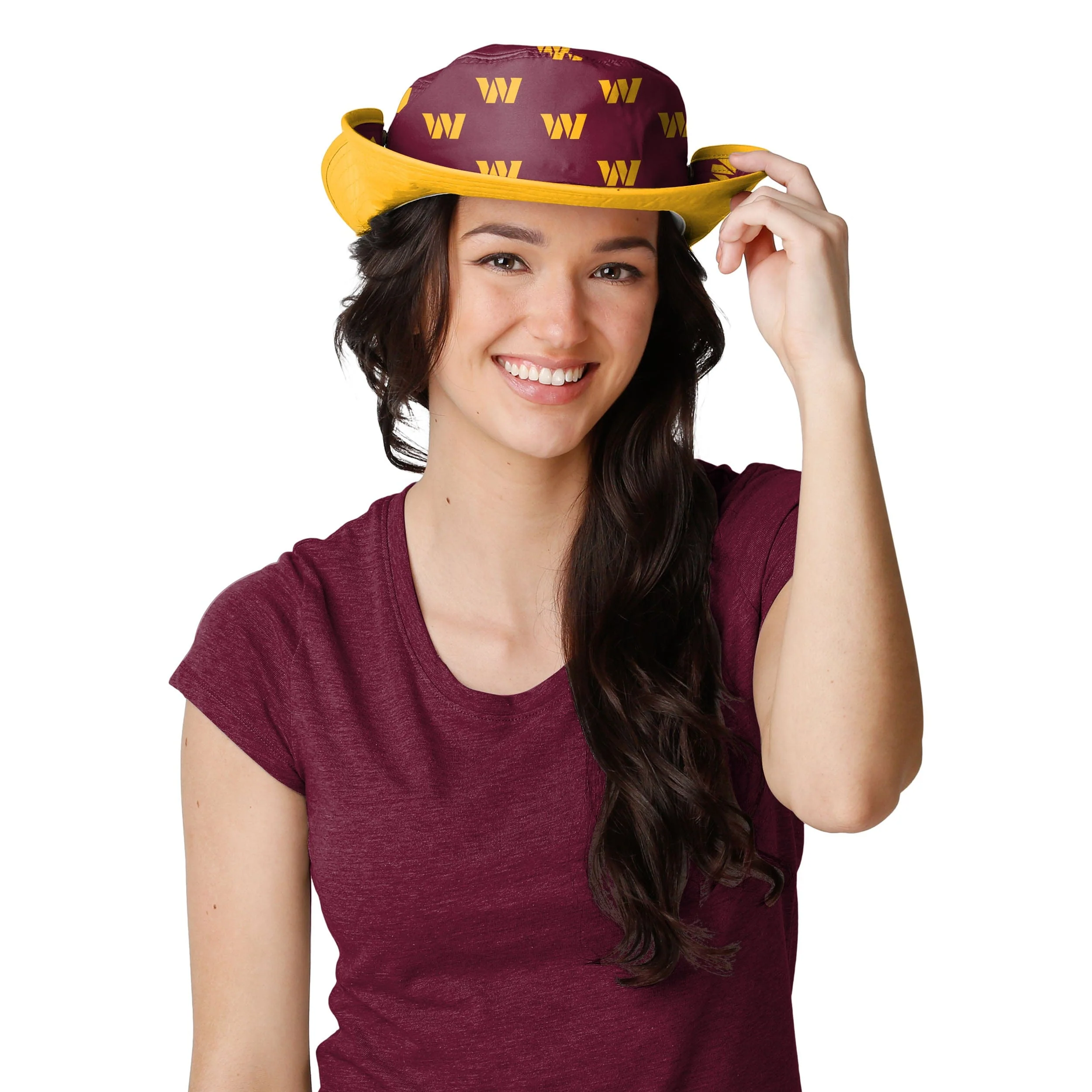 Washington Commanders NFL Womens Mini Print Hybrid Boonie Hat - Image 4