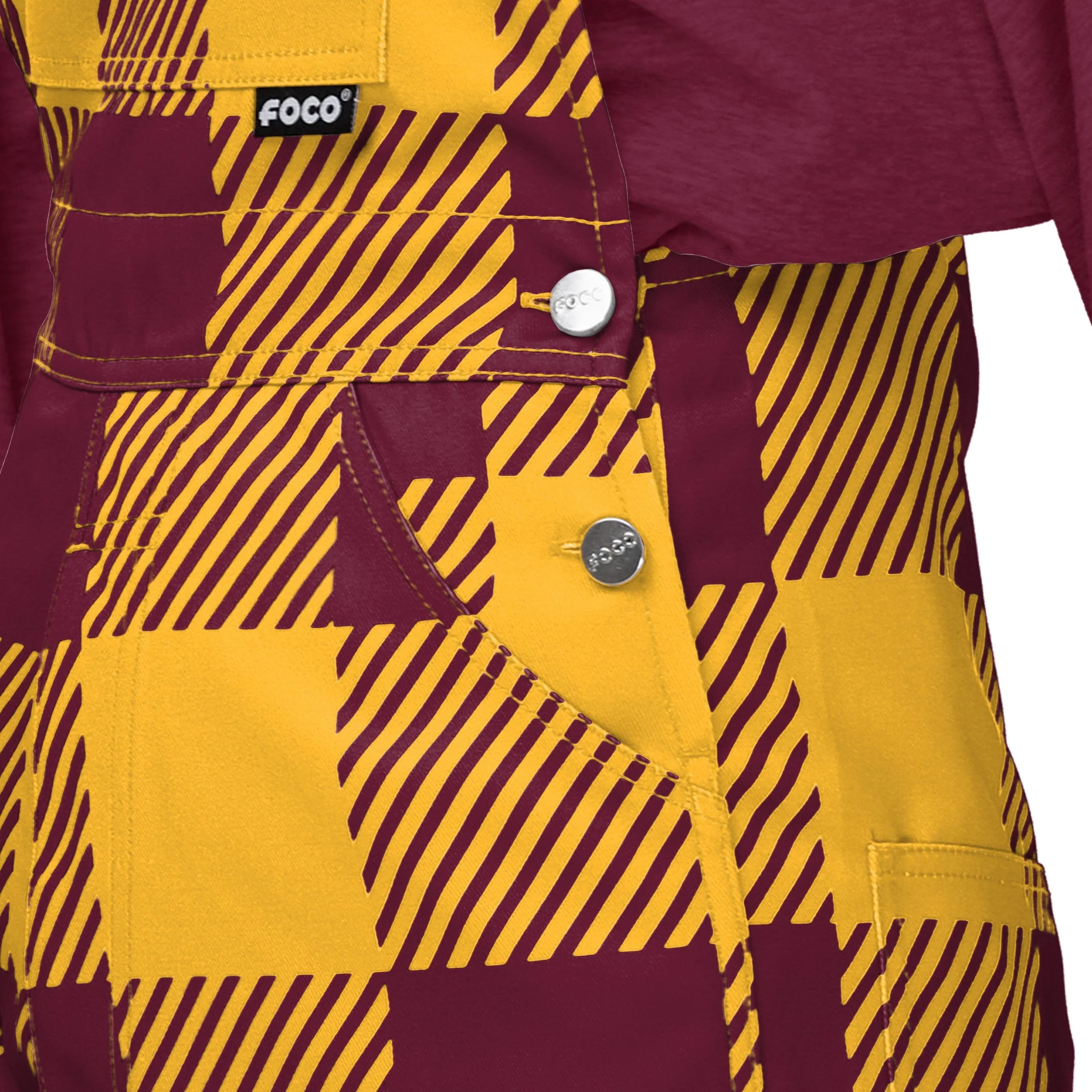 Washington Commanders NFL Womens Plaid Bib Overalls - Image 5