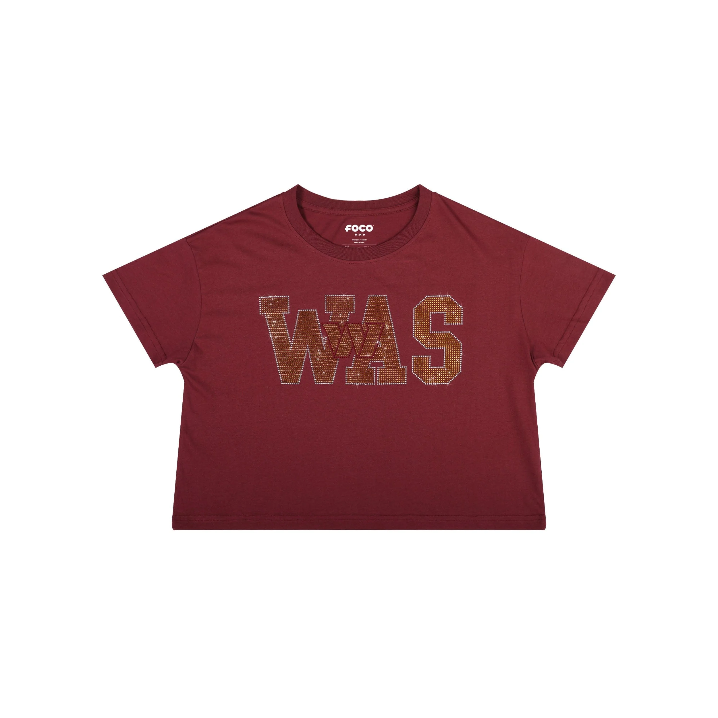 Washington Commanders NFL Womens Rhinestone Logo Crop Top - Image 4