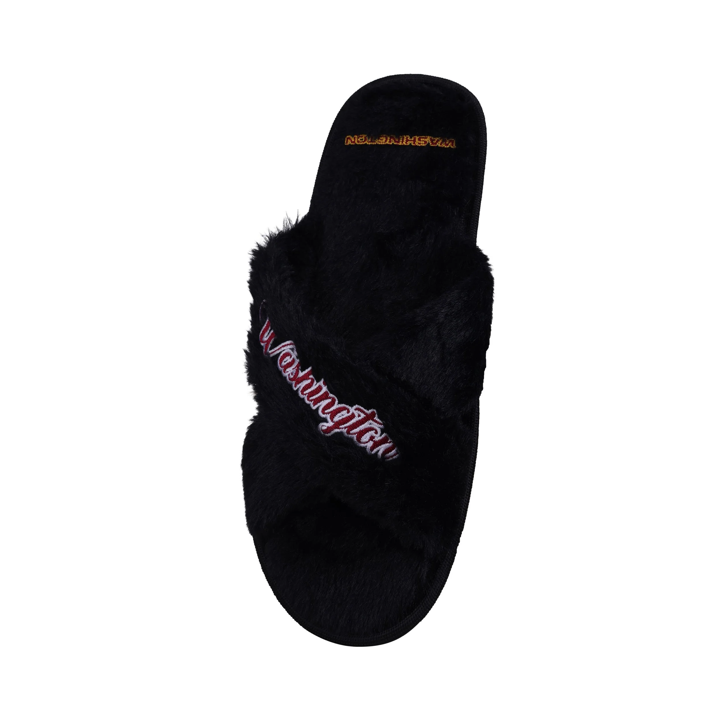 Washington Commanders NFL Womens Script Wordmark Fur Cross Slide - Image 3