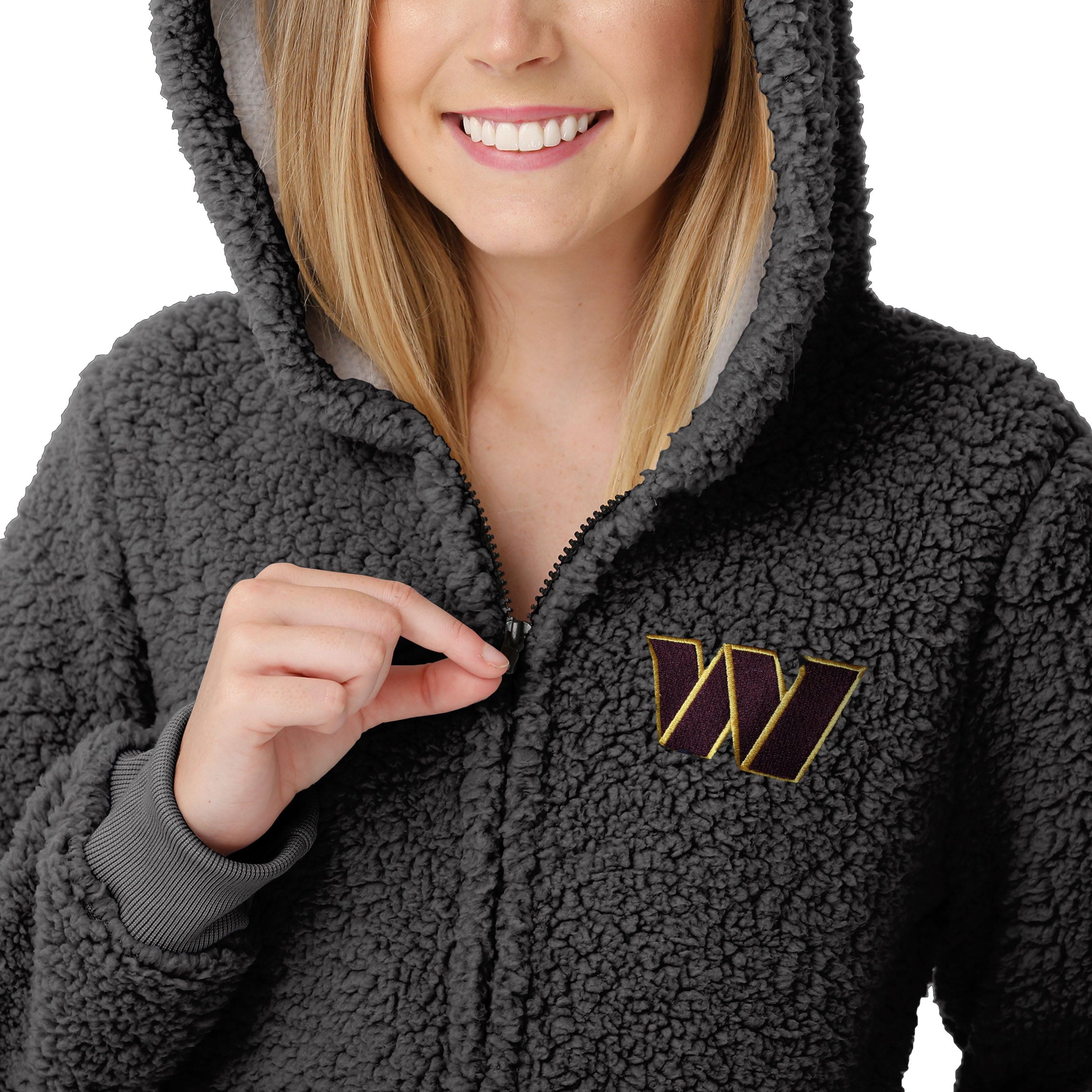 Washington Commanders NFL Womens Sherpa One Piece Pajamas - Image 3
