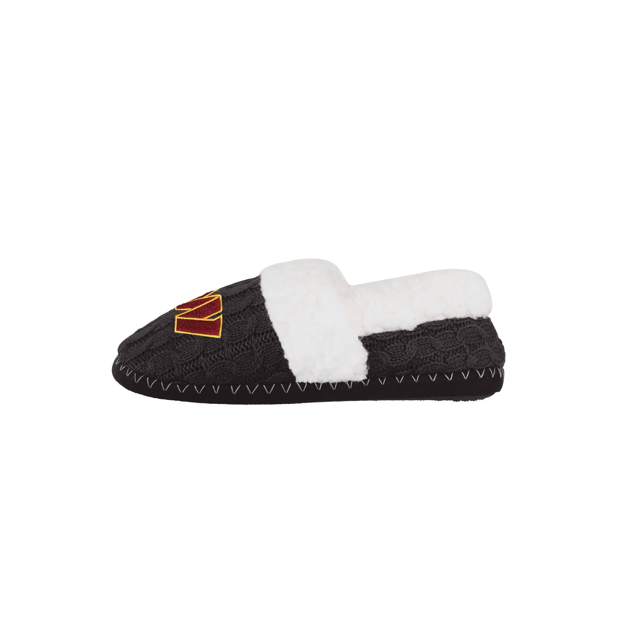 Washington Commanders NFL Womens Team Color Fur Moccasin Slippers - Image 3