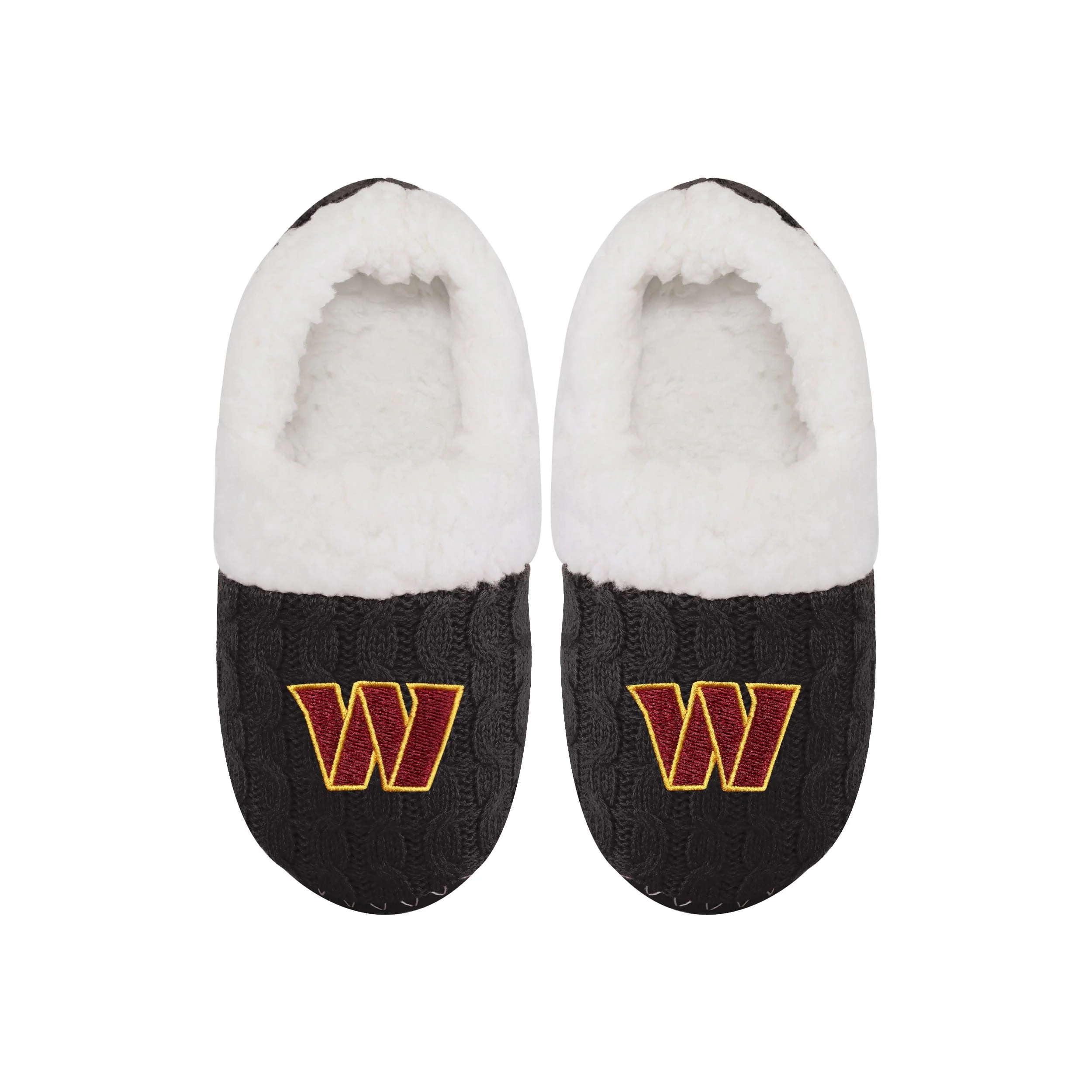 Washington Commanders NFL Womens Team Color Fur Moccasin Slippers - Image 4