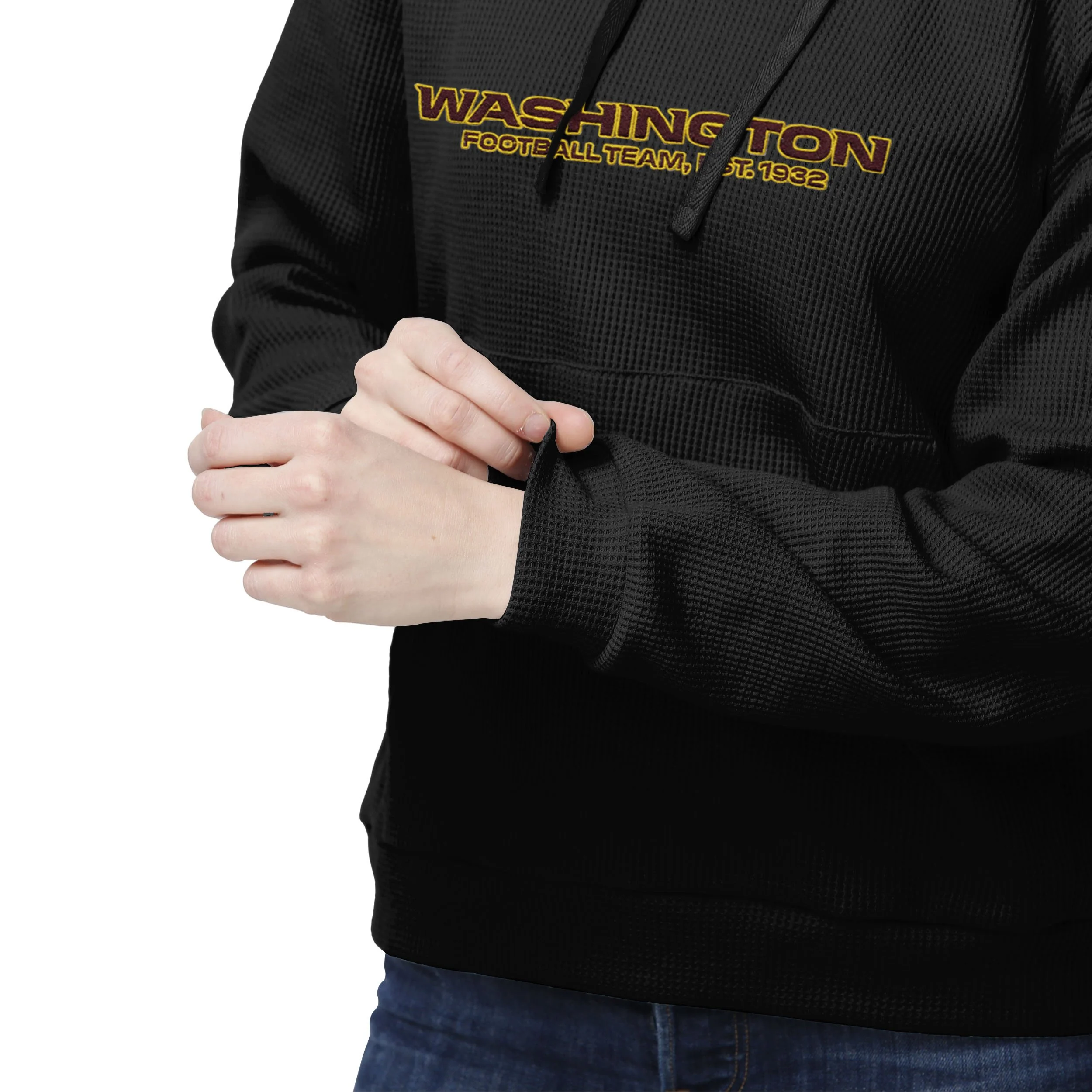 Washington Commanders NFL Womens Waffle Lounge Sweater - Image 3