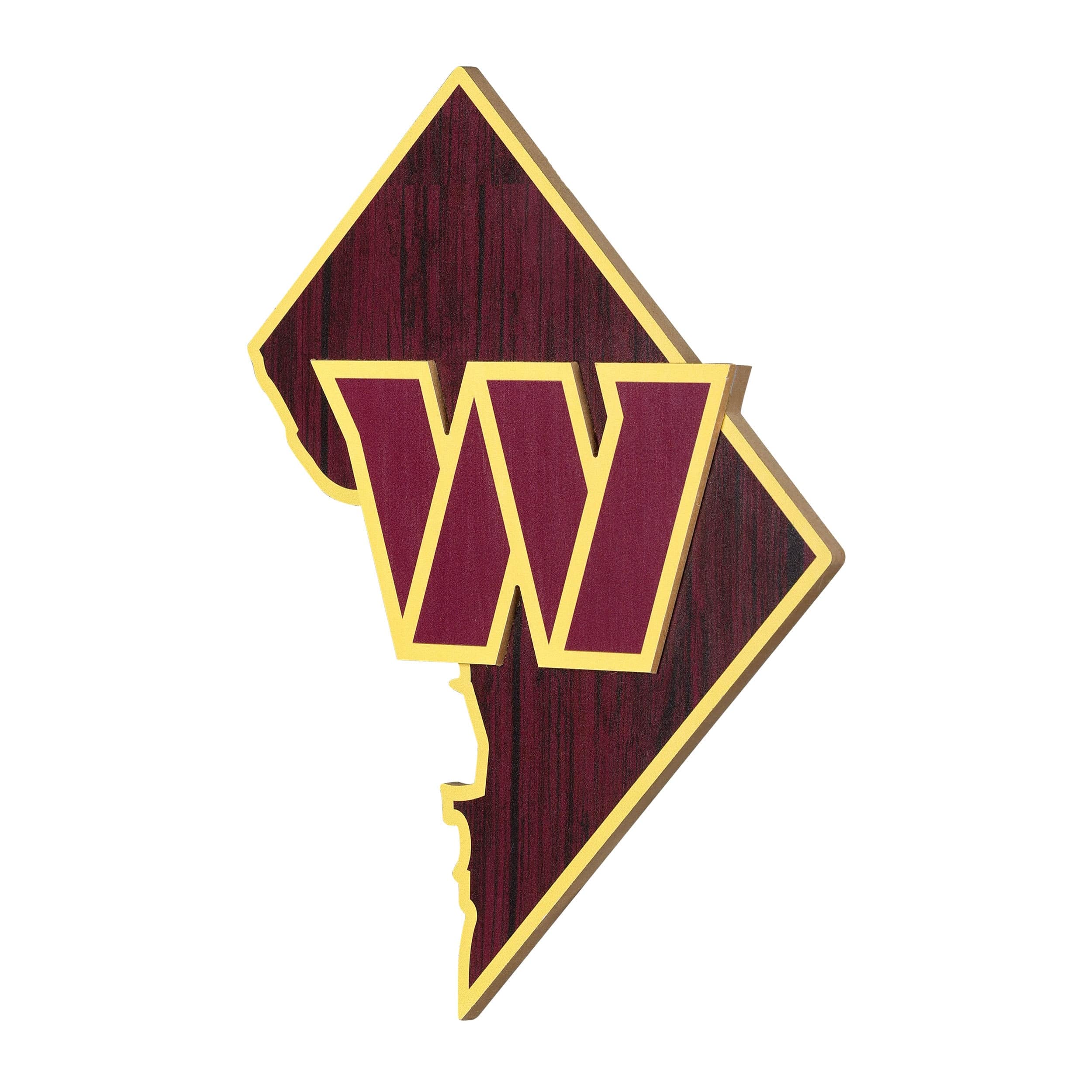Washington Commanders NFL Wood State Sign - Image 2