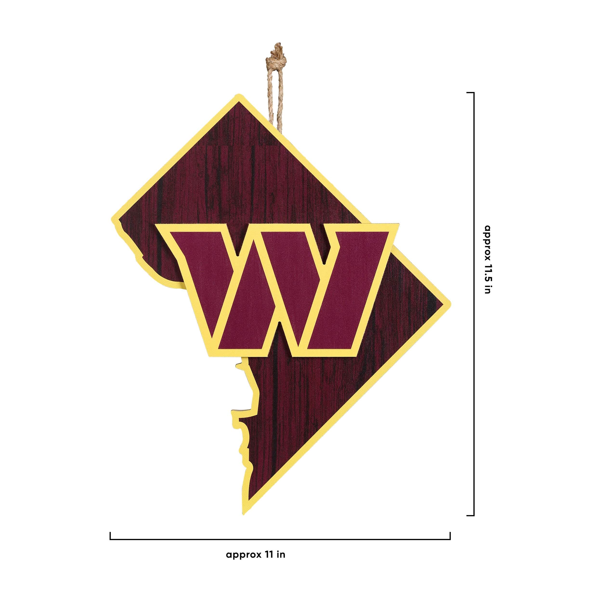 Washington Commanders NFL Wood State Sign - Image 5