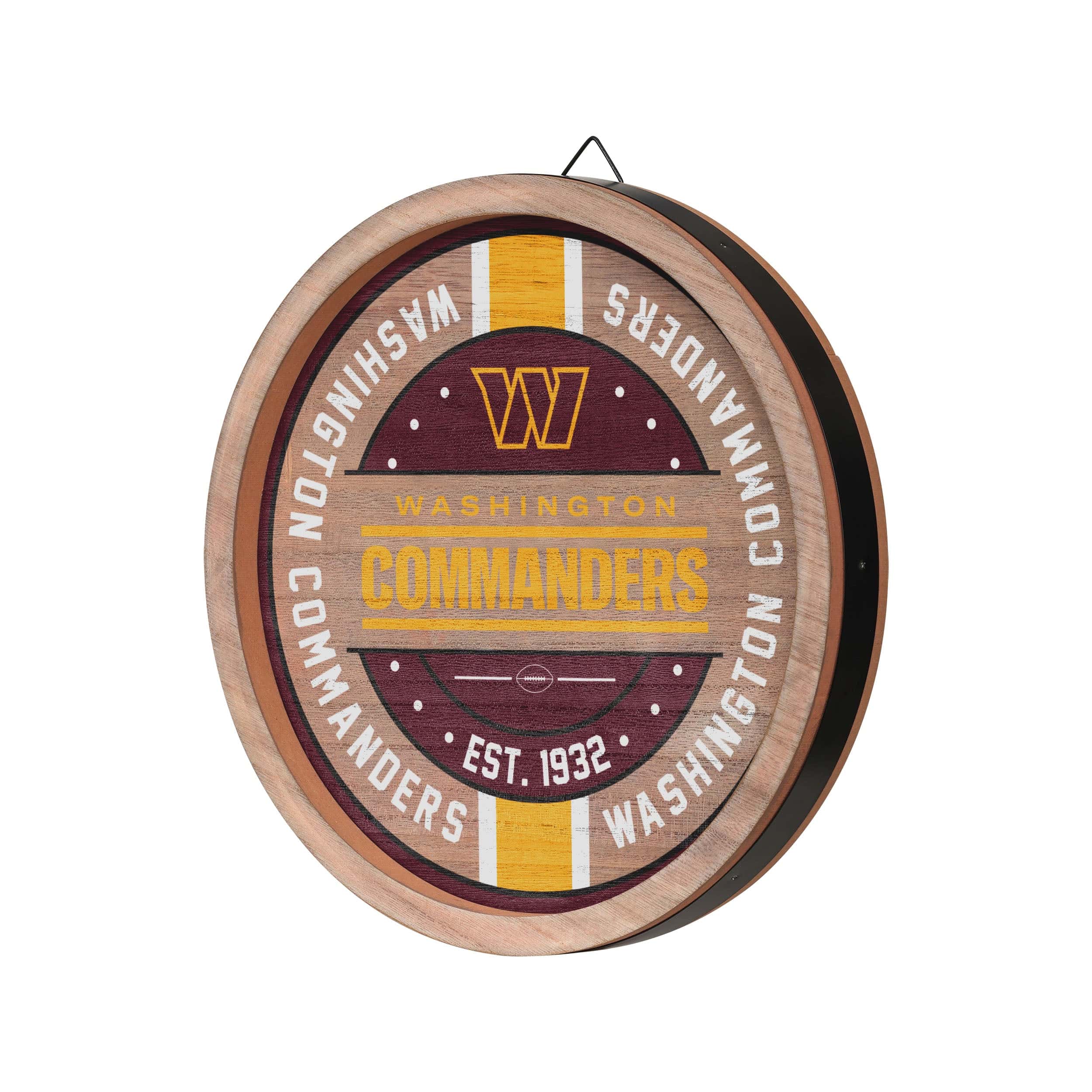Washington Commanders NFL Wooden Barrel Sign - Image 2