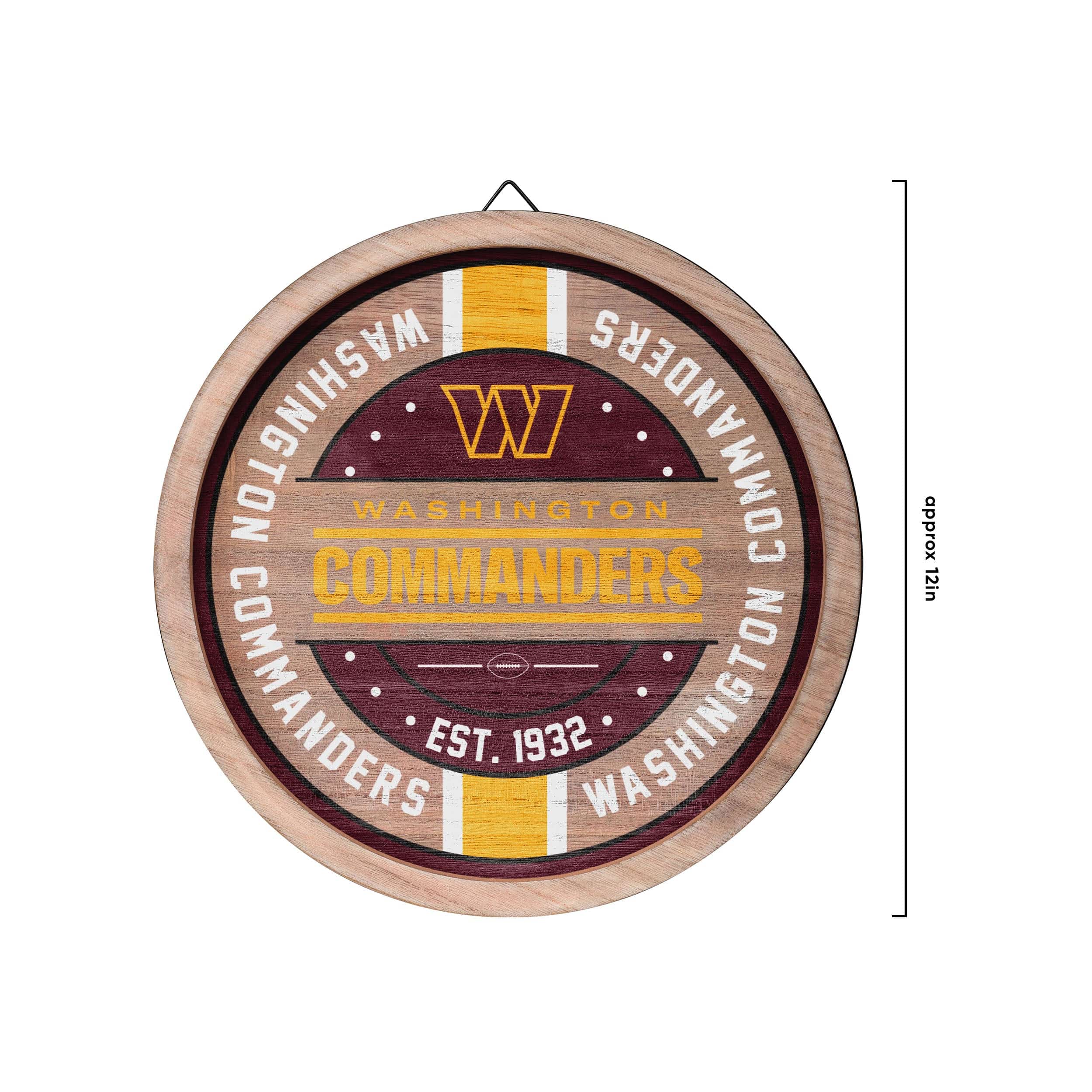 Washington Commanders NFL Wooden Barrel Sign - Image 5