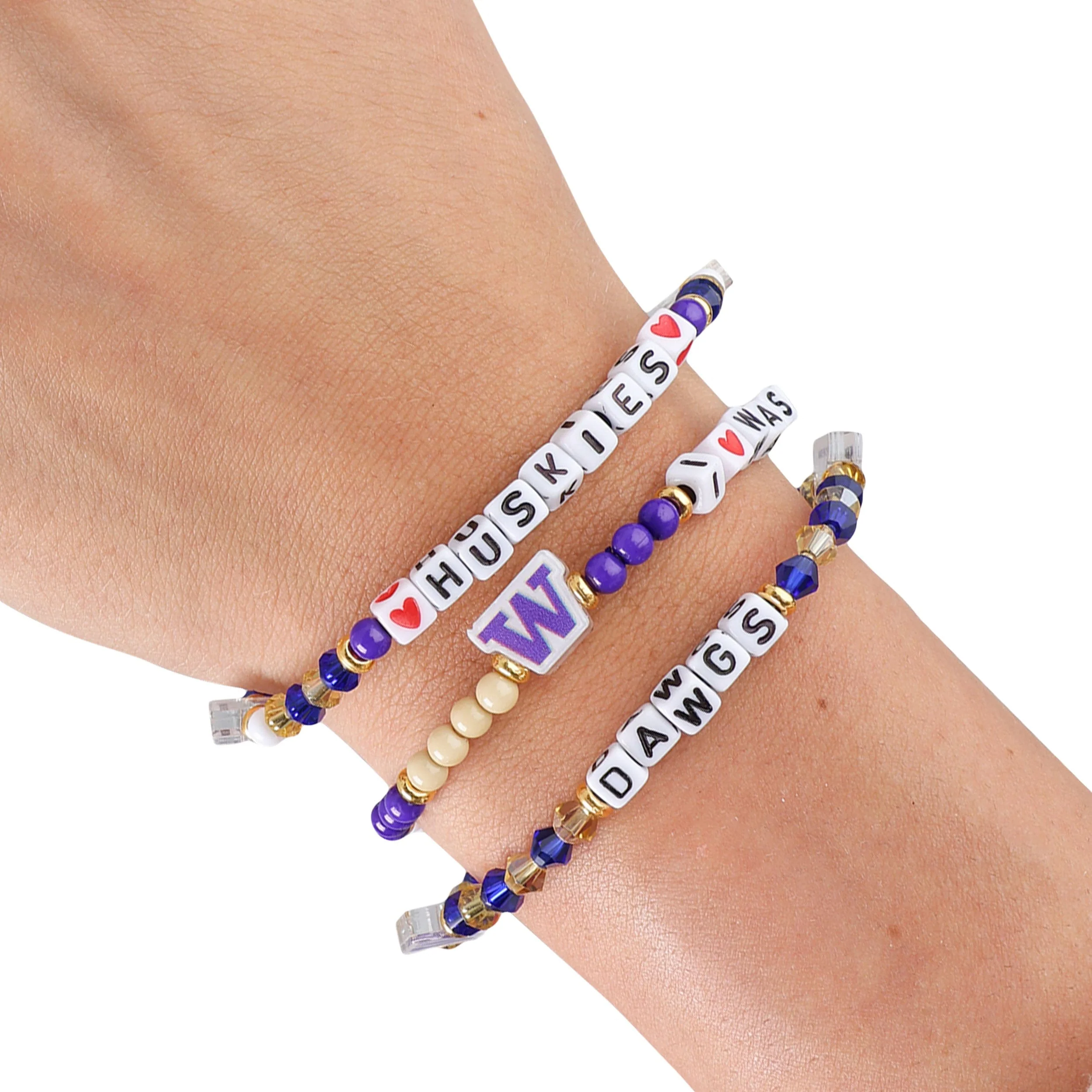 Washington Huskies NCAA 3 Pack Friendship Bracelet - Image 4