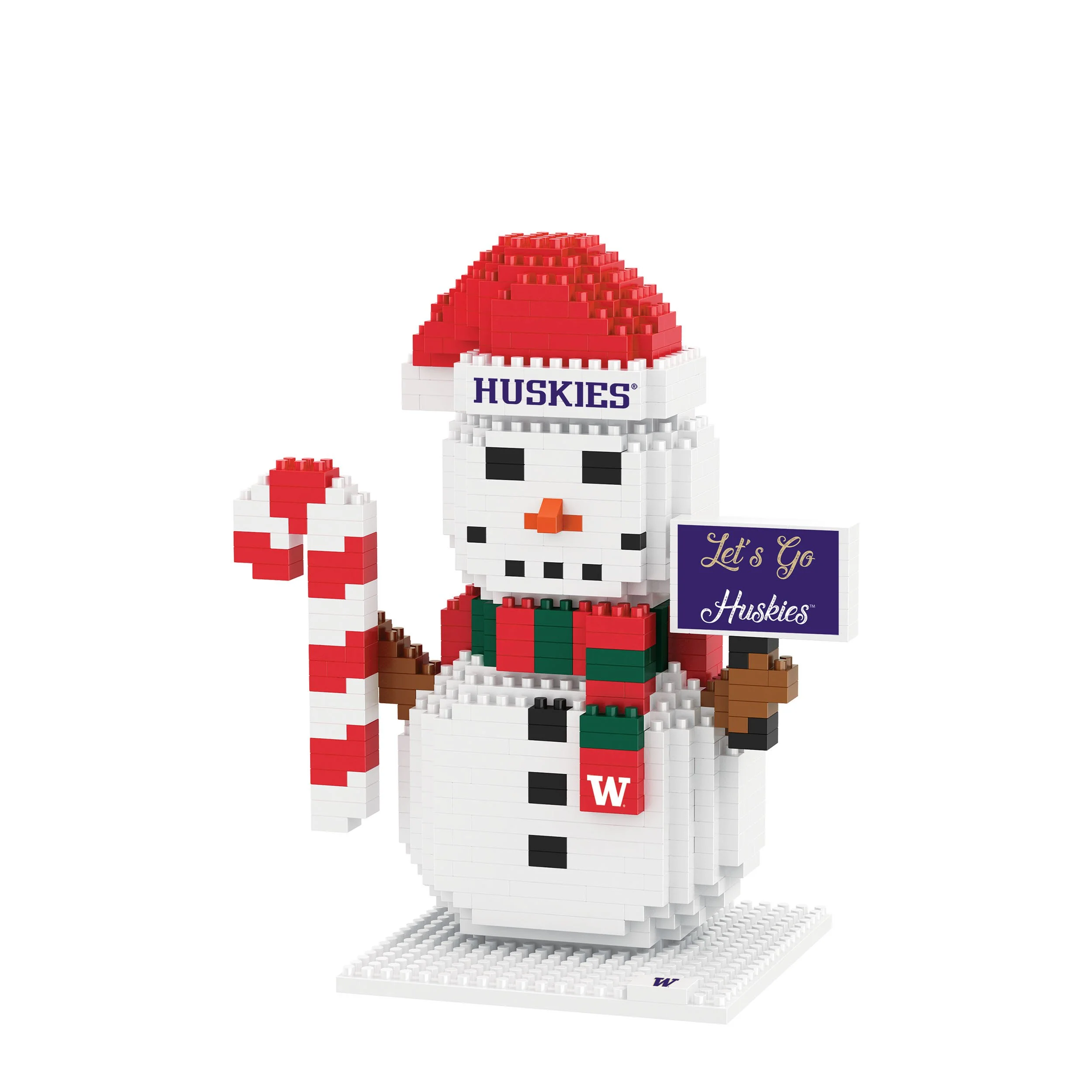 Washington Huskies NCAA BRXLZ Snowman