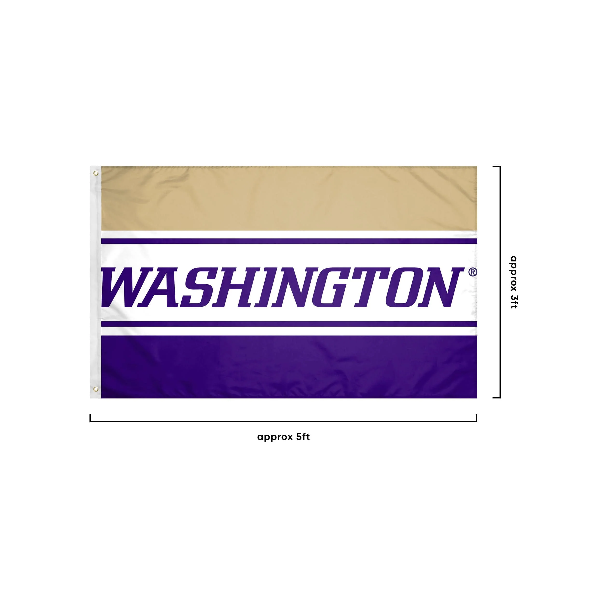 Washington Huskies NCAA Horizontal Flag - Image 4
