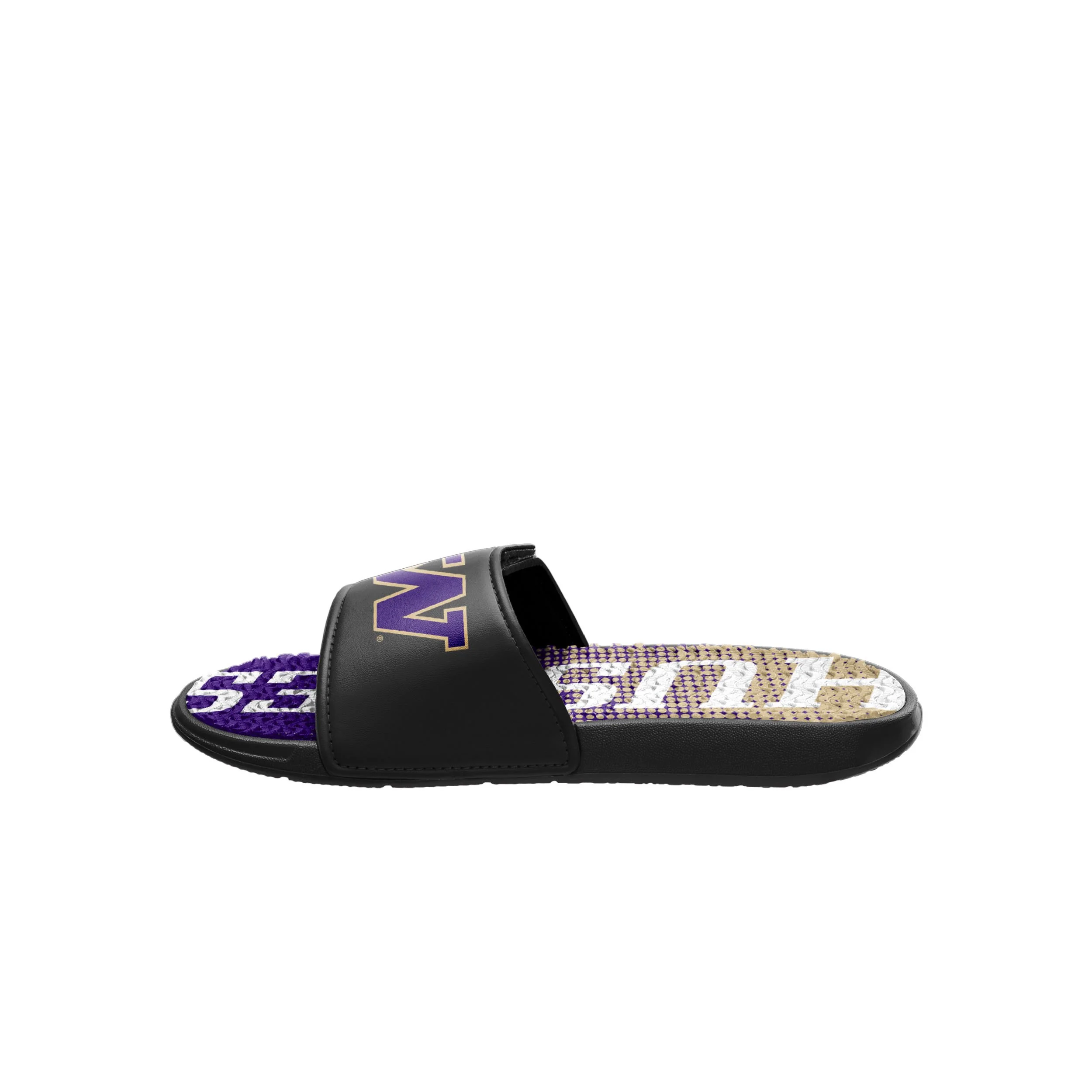 Washington Huskies NCAA Mens Gradient Wordmark Gel Slide - Image 4