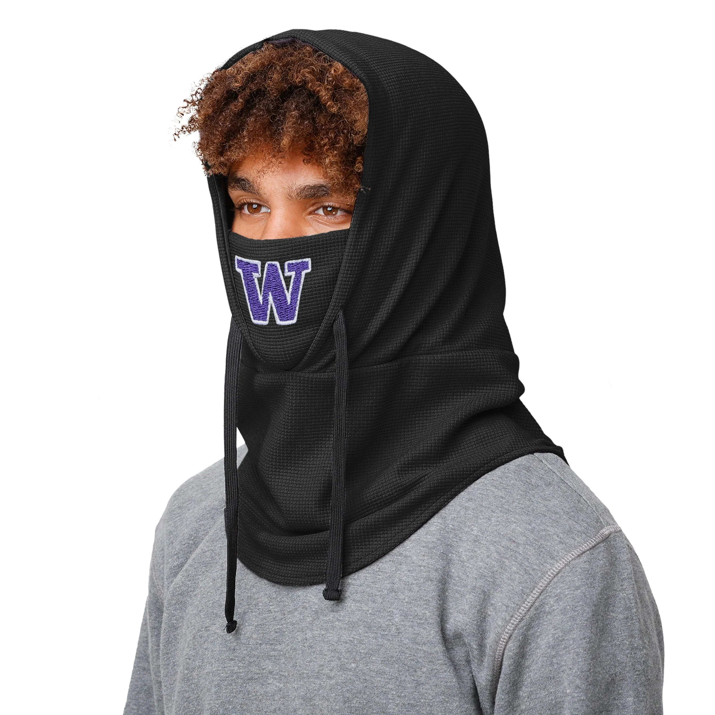 Washington Huskies NCAA Waffle Drawstring Hooded Gaiter - Image 3