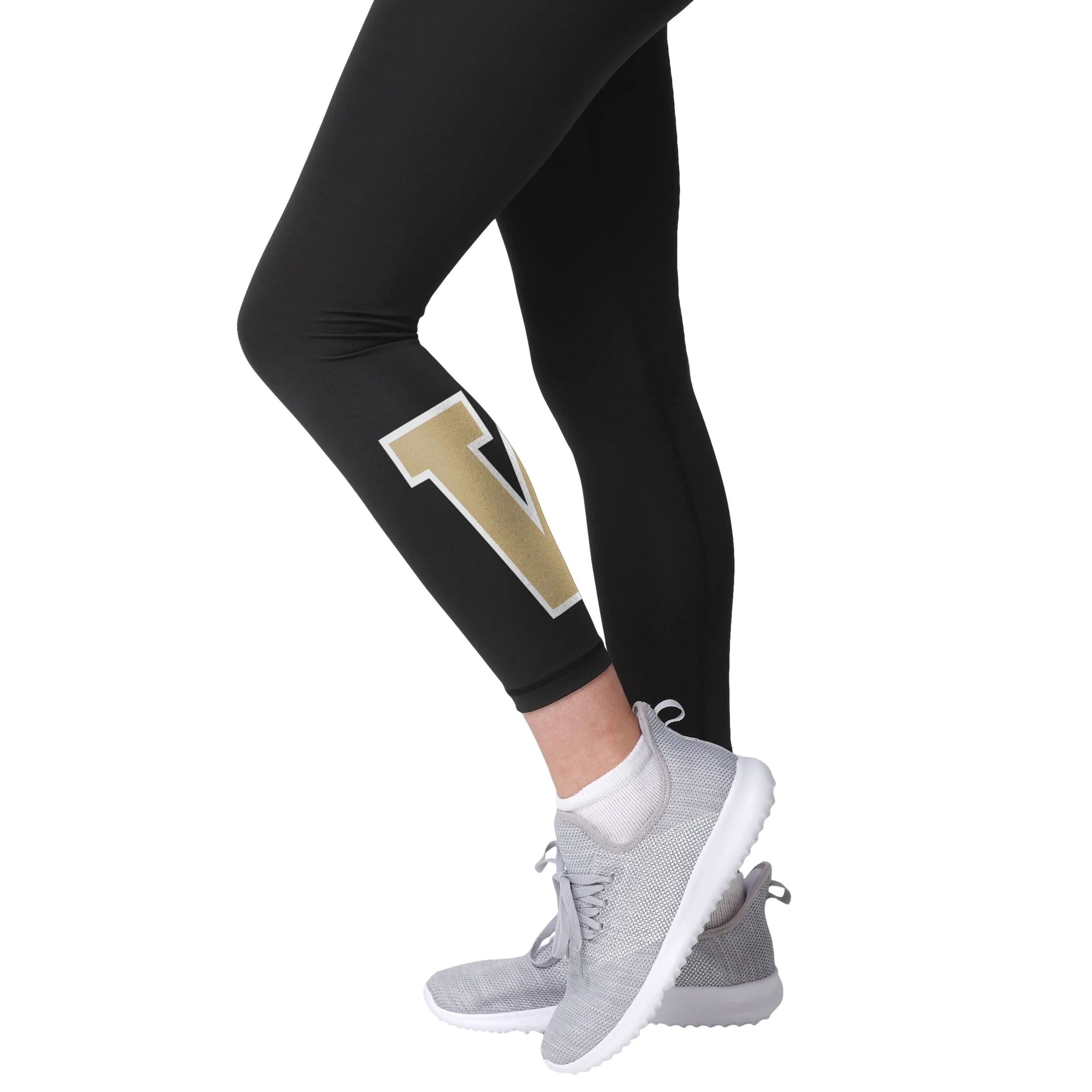 Washington Huskies NCAA Womens Calf Logo Black Leggings - Image 4