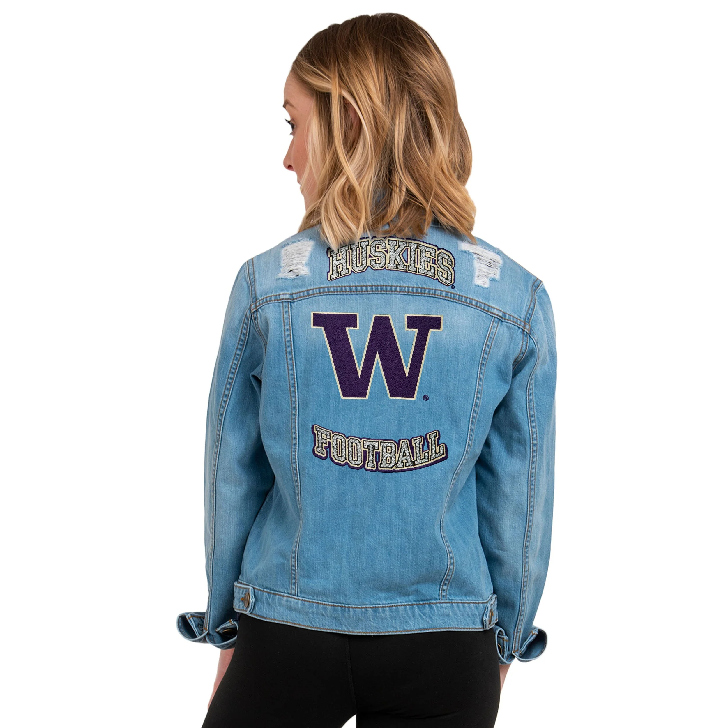 Washington Huskies NCAA Womens Denim Days Jacket - Image 2