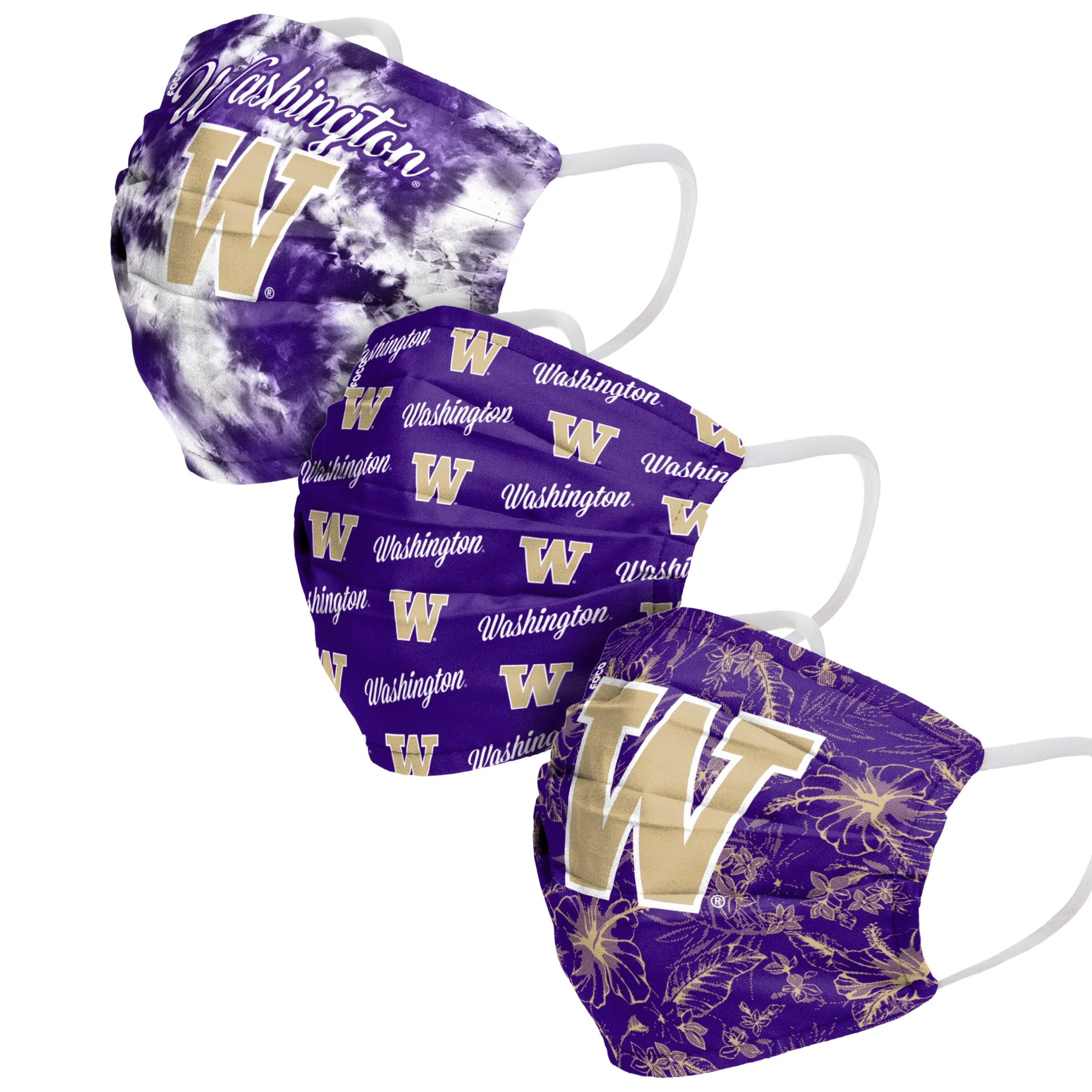 Washington Huskies NCAA Womens Matchday 3 Pack Face Cover