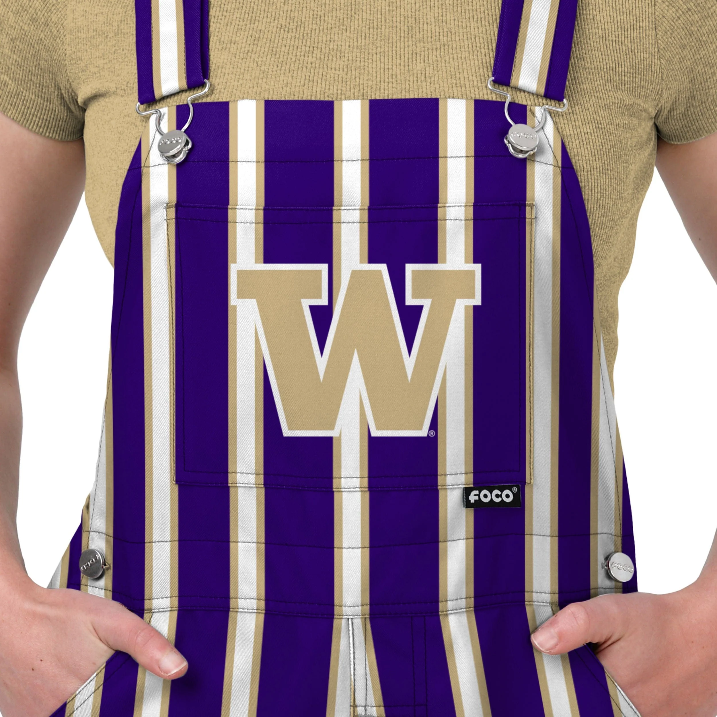 Washington Huskies NCAA Womens Sideline Spirit Bib Overalls - Image 4