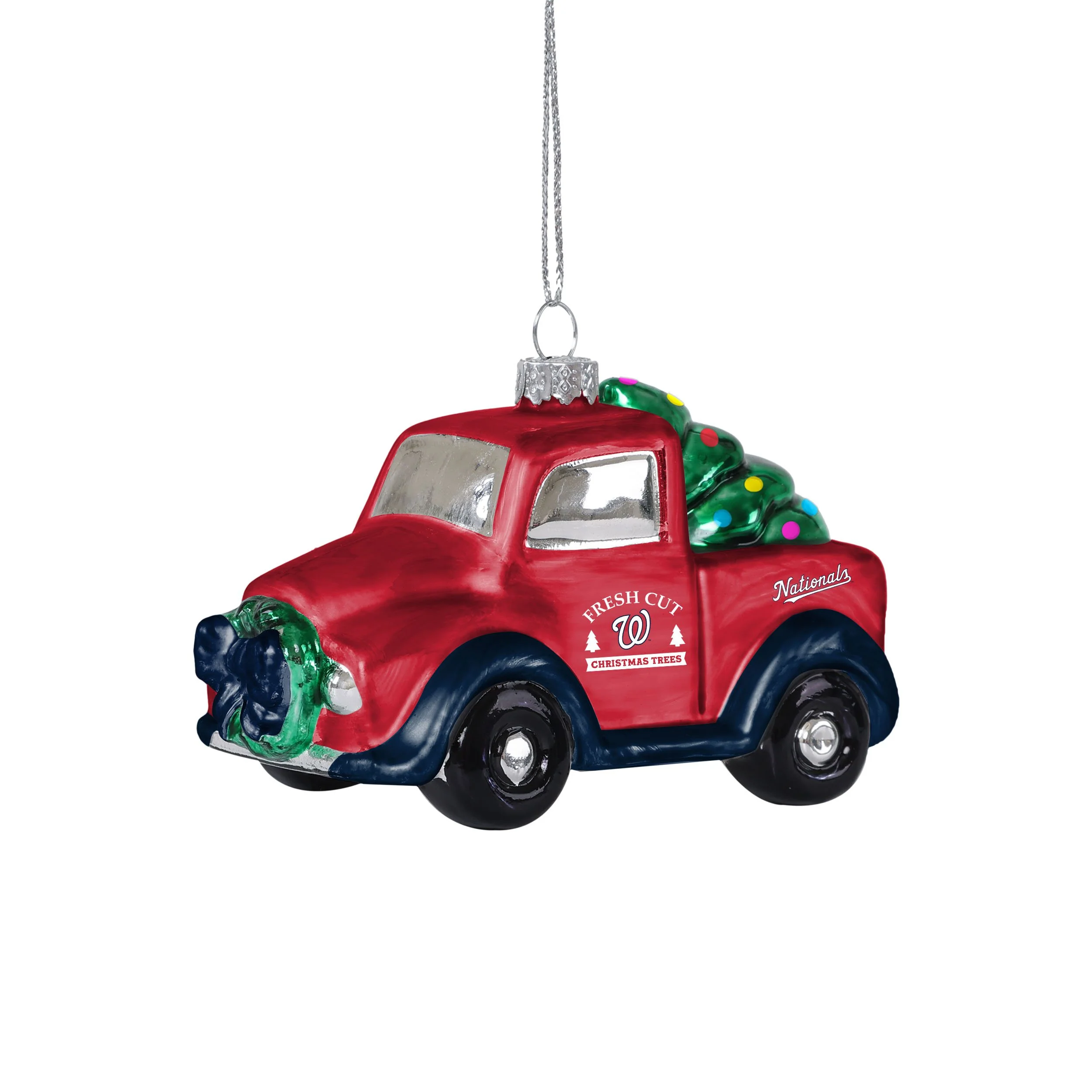 Washington Nationals MLB Blown Glass Truck Ornament - Image 2
