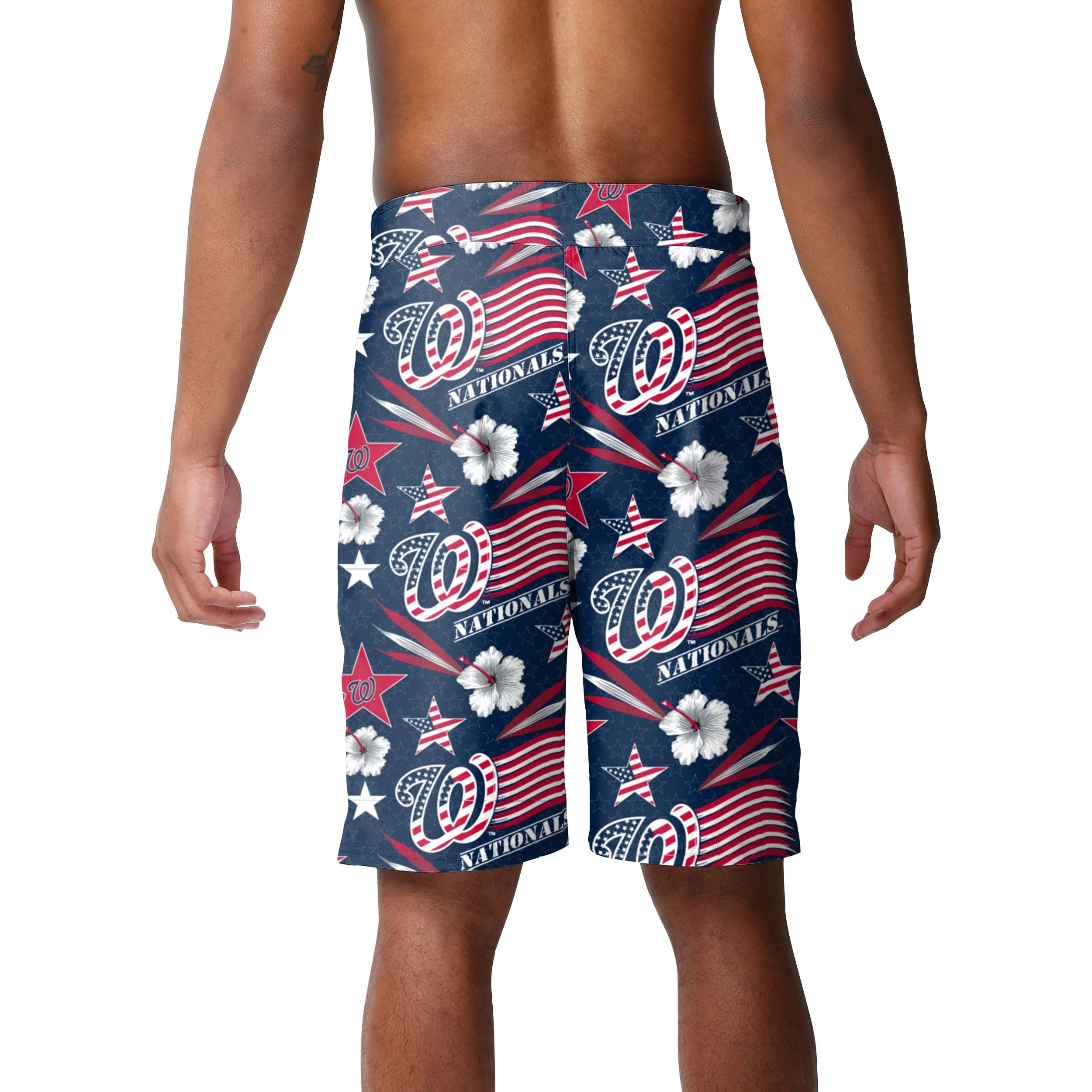 Washington Nationals MLB Mens Americana Boardshorts - Image 4