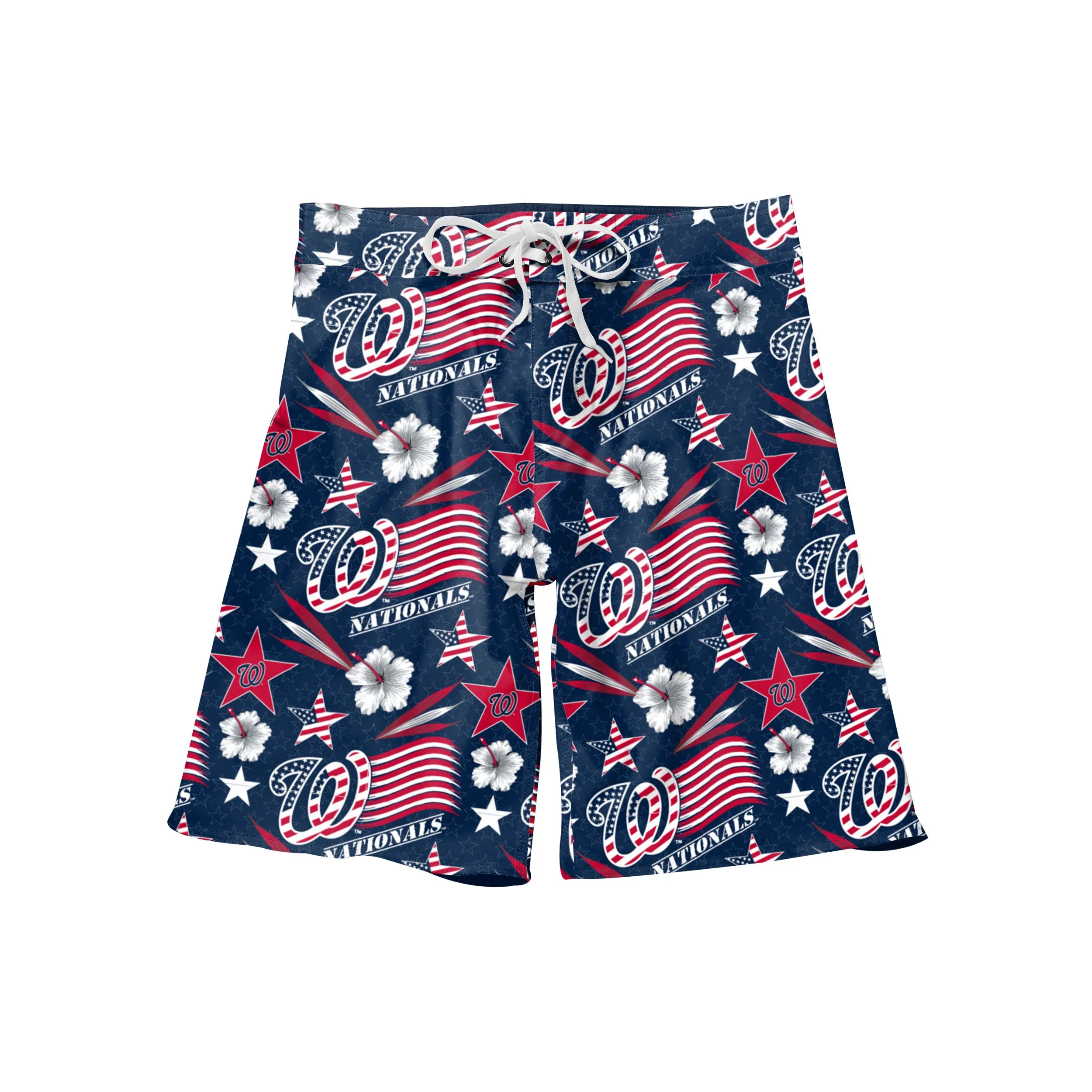 Washington Nationals MLB Mens Americana Boardshorts - Image 5
