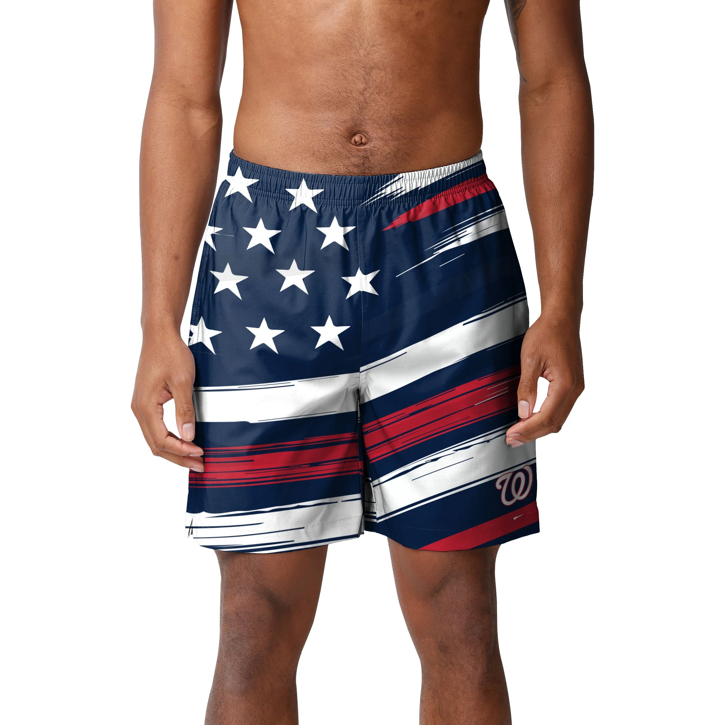 Washington Nationals MLB Mens Americana Swimming Trunks - Image 2