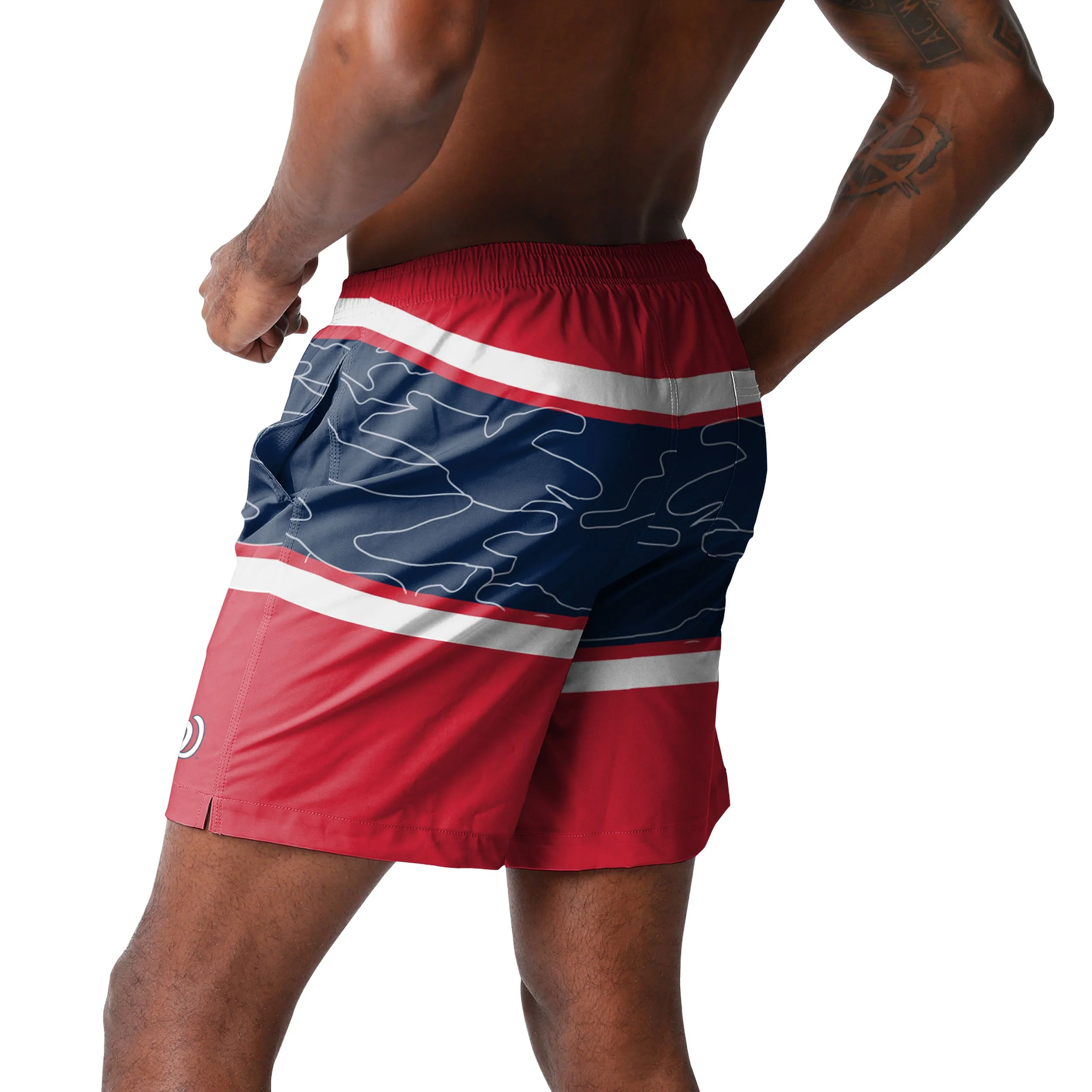 Washington Nationals MLB Mens Big Wordmark Swimming Trunks - Image 3