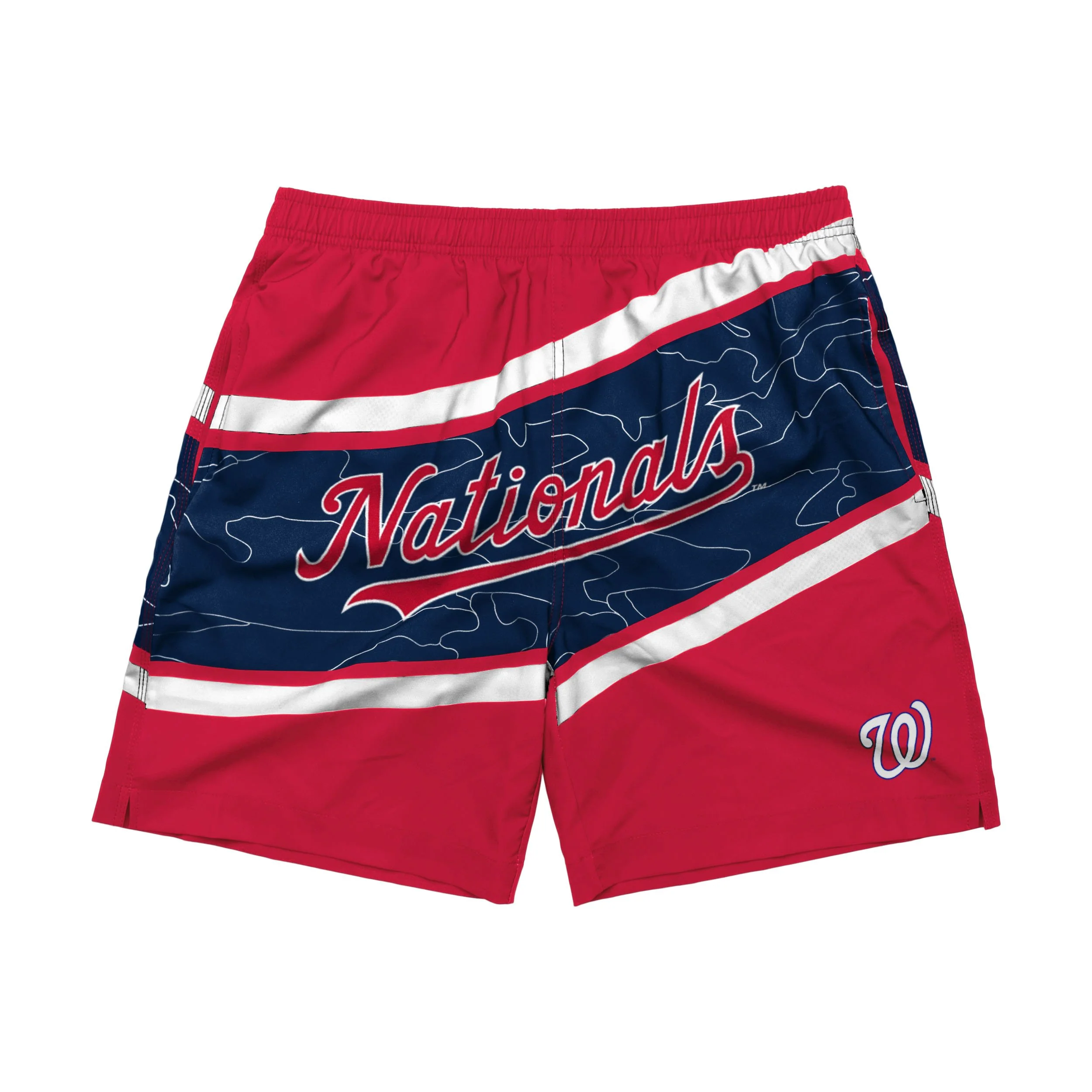 Washington Nationals MLB Mens Big Wordmark Swimming Trunks - Image 4