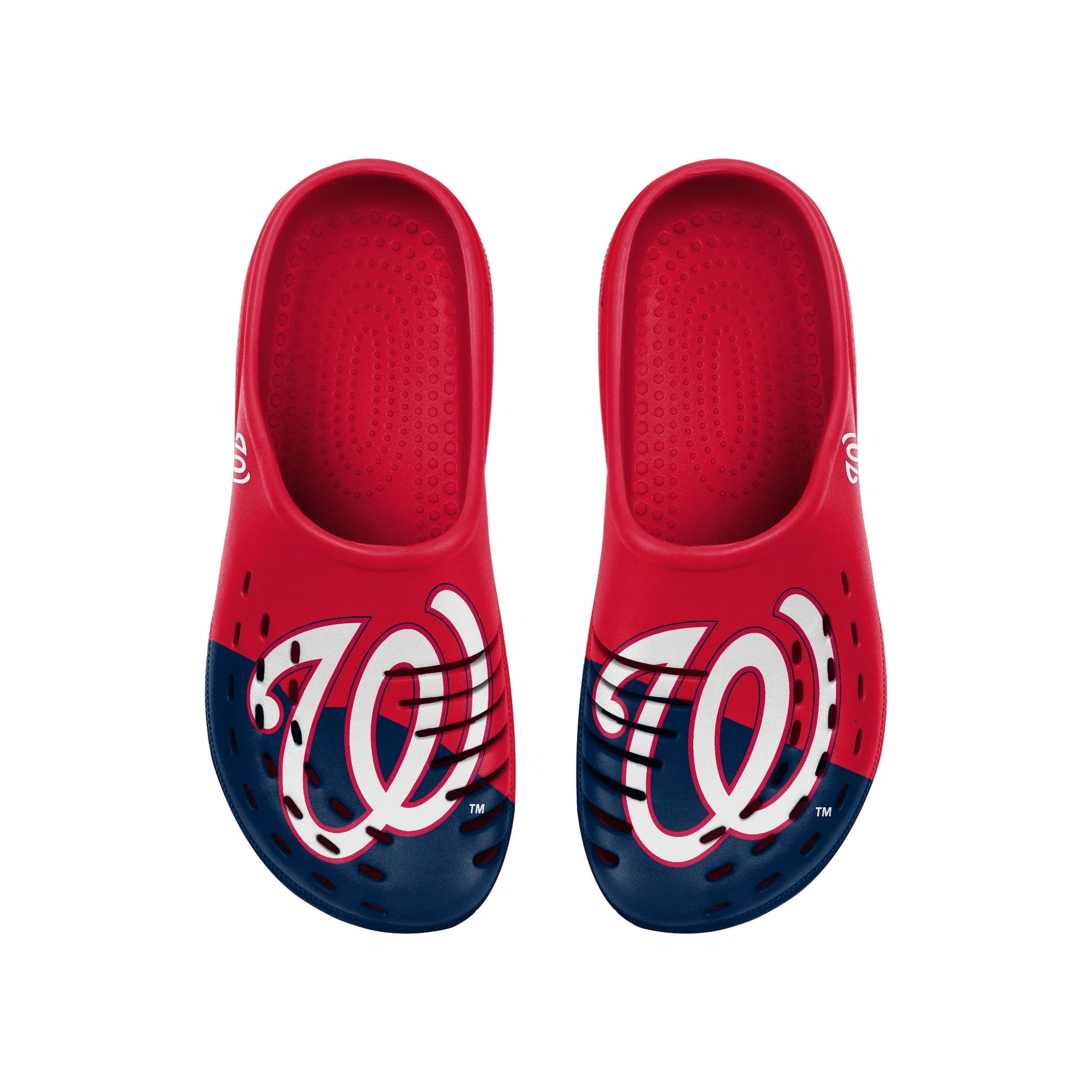 Washington Nationals MLB Mens Colorblock Big Logo Clog - Image 4