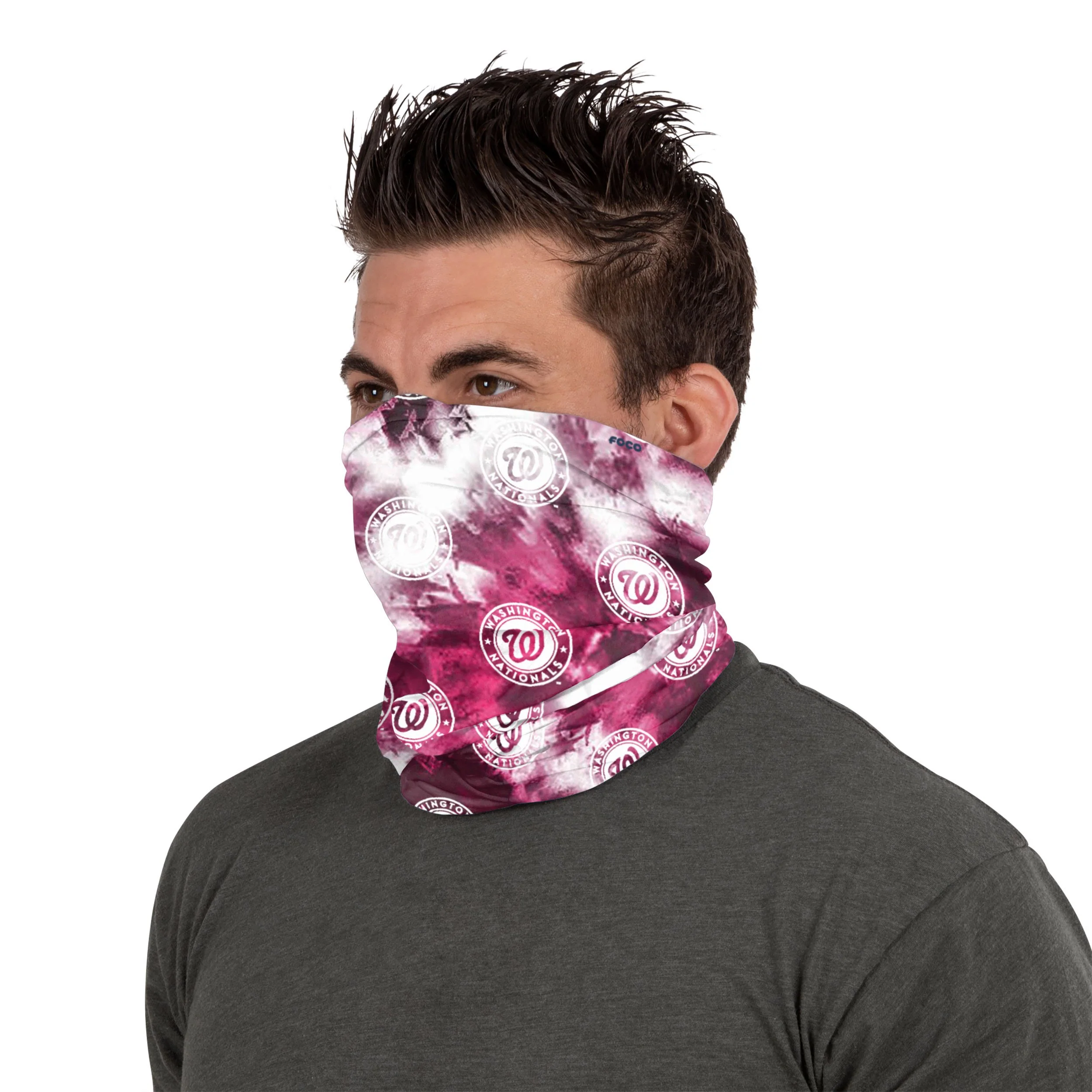 Washington Nationals MLB Pink Tie-Dye Gaiter Scarf - Image 4