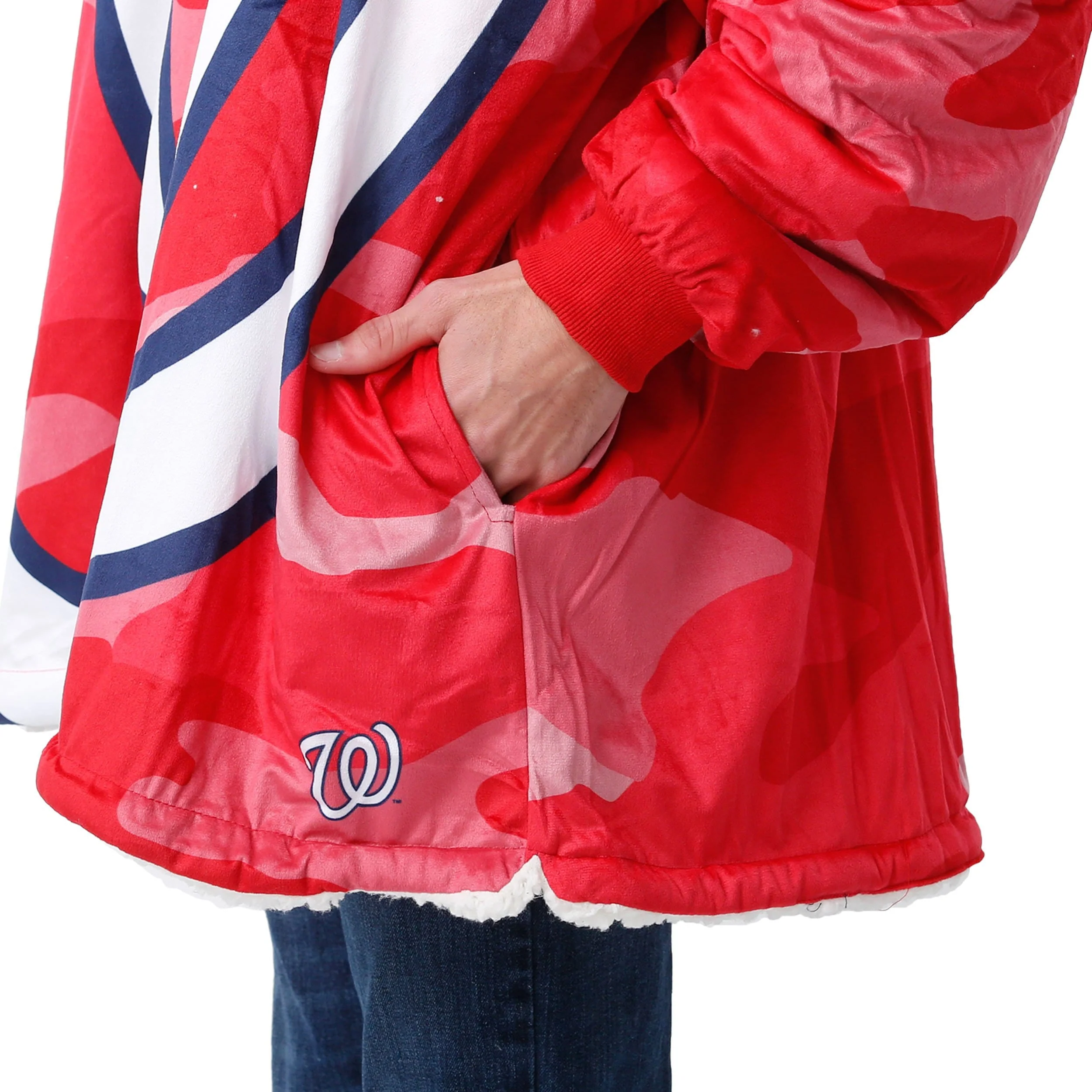 Washington Nationals MLB Reversible Team Color Camo Hoodeez - Image 5