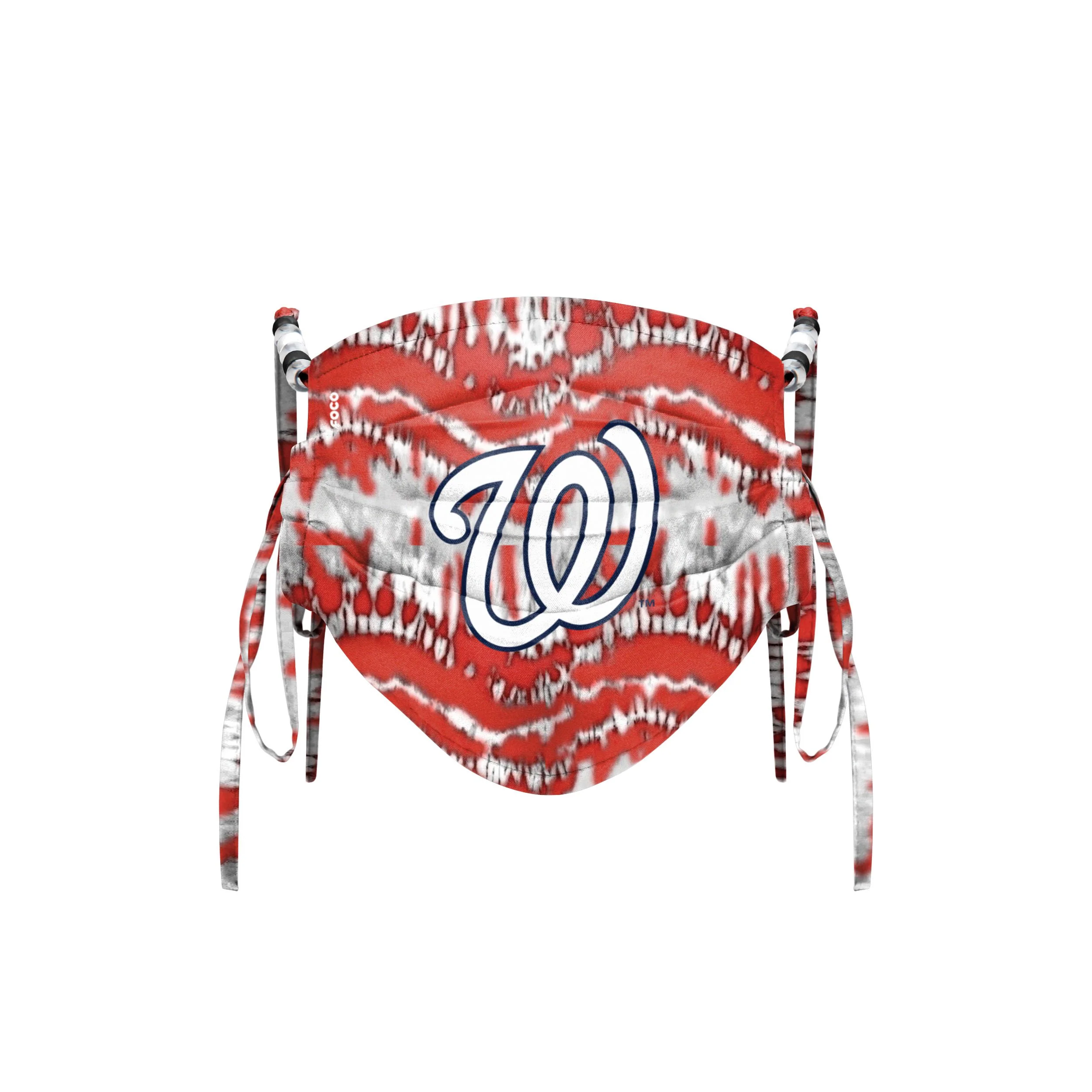 Washington Nationals MLB Tie-Dye Beaded Tie-Back Face Cover - Image 2