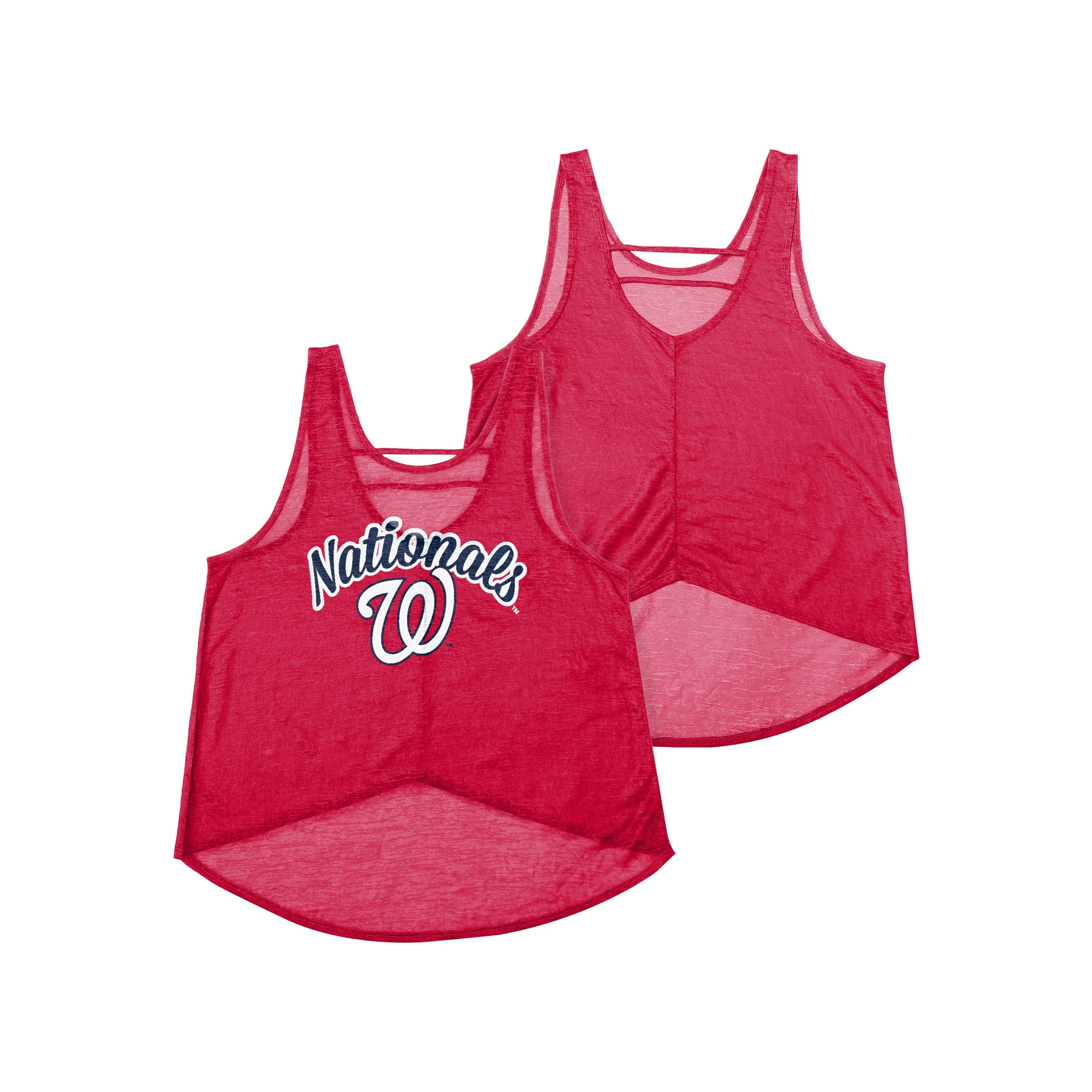 Washington Nationals MLB Womens Burn Out Sleeveless Top