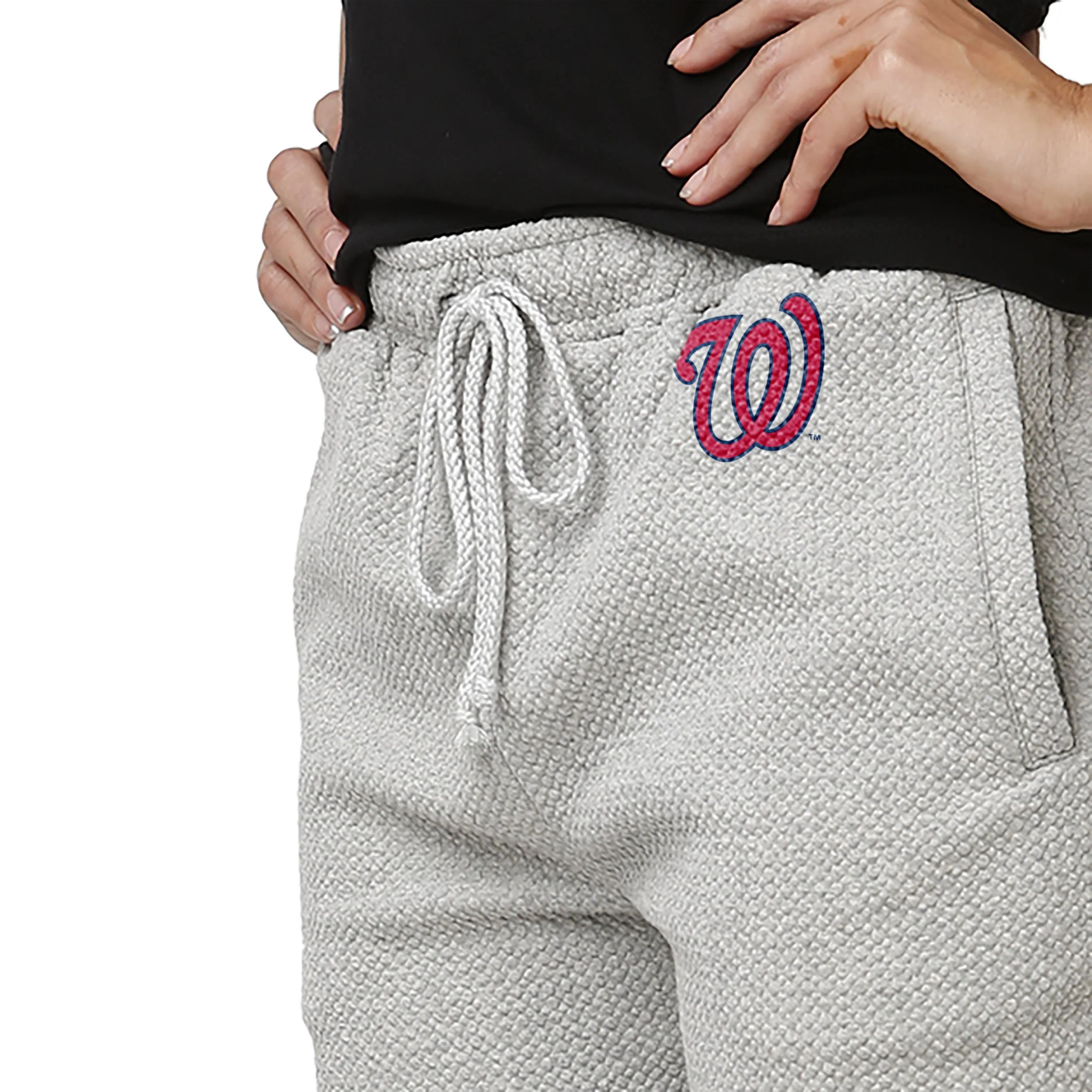 Washington Nationals MLB Womens Gray Woven Joggers - Image 4