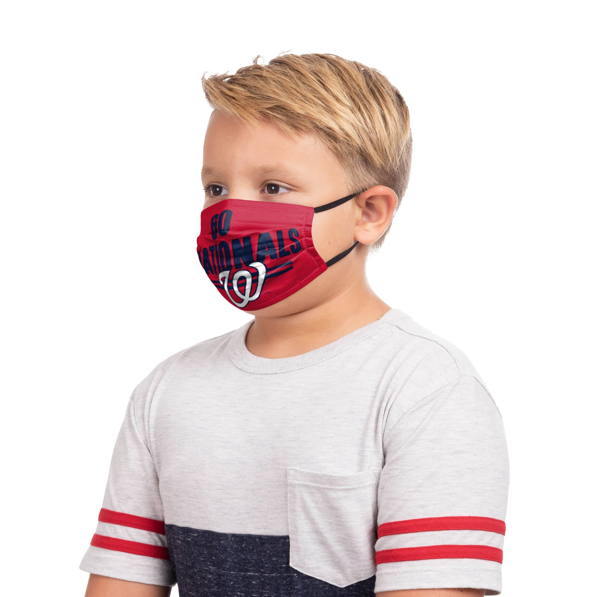 Washington Nationals MLB Youth Rising Stars Adjustable 5 Pack Face Cover - Image 3