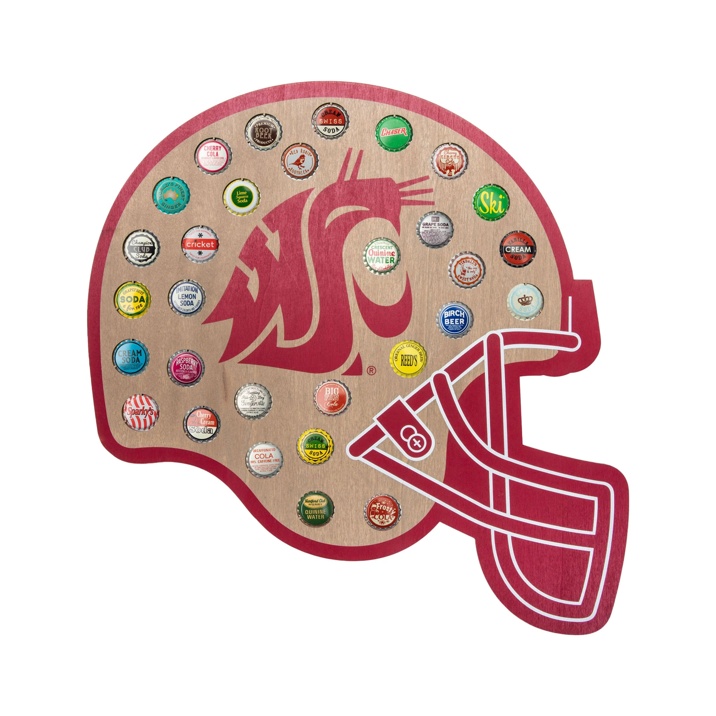 Washington St. Cougars NCAA Push Bottle Cap Wall Sign