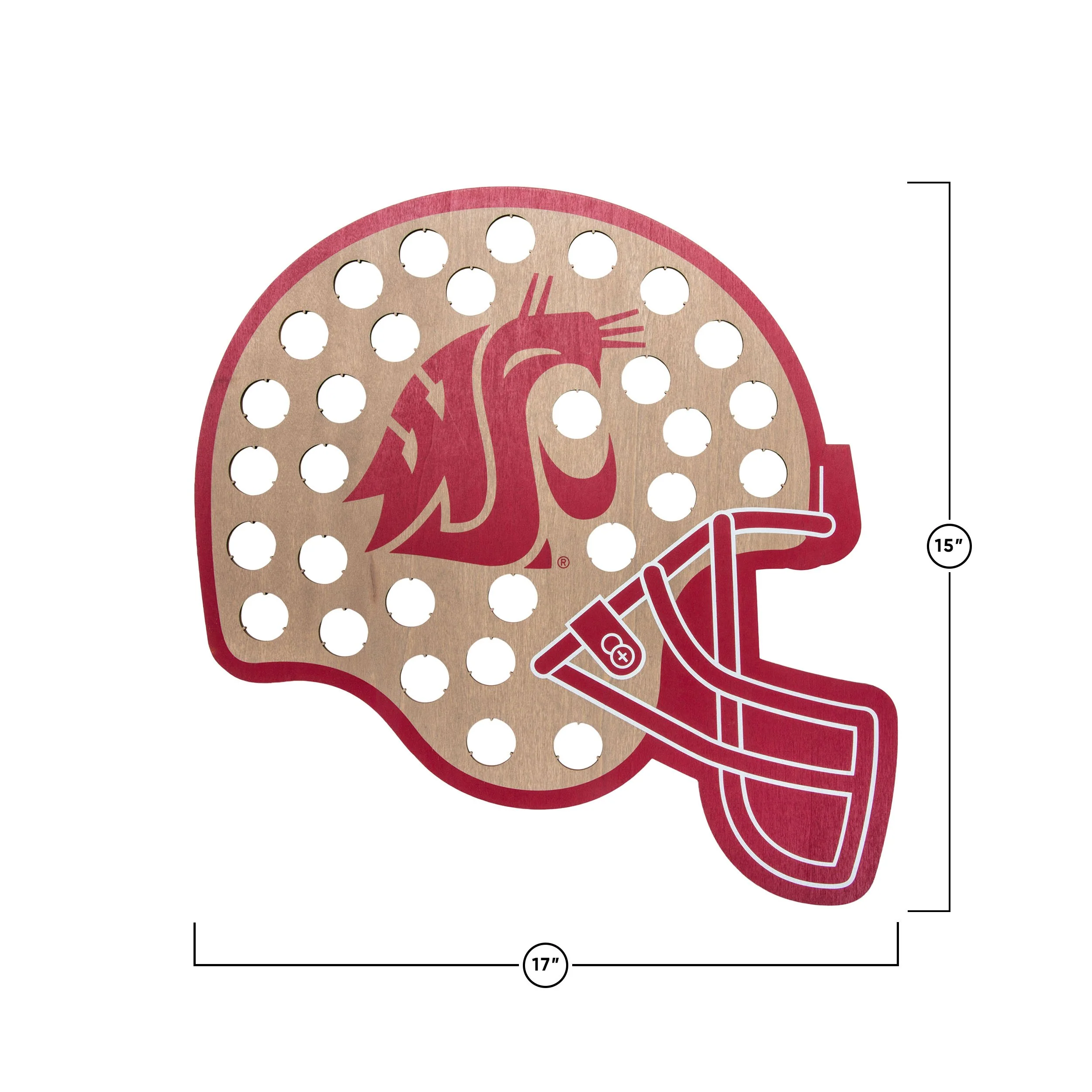 Washington St. Cougars NCAA Push Bottle Cap Wall Sign - Image 3