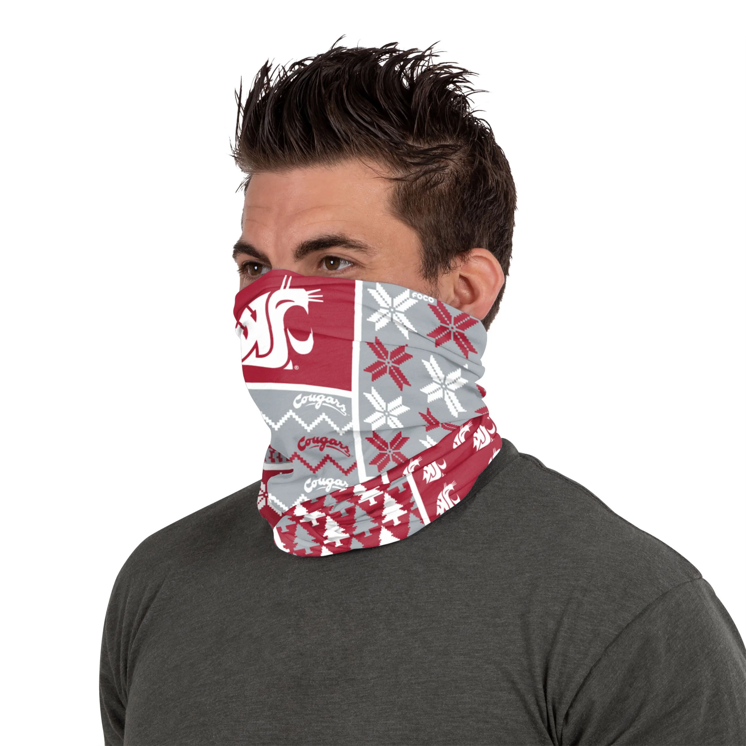 Washington State Cougars NCAA Busy Block Gaiter Scarf - Image 4