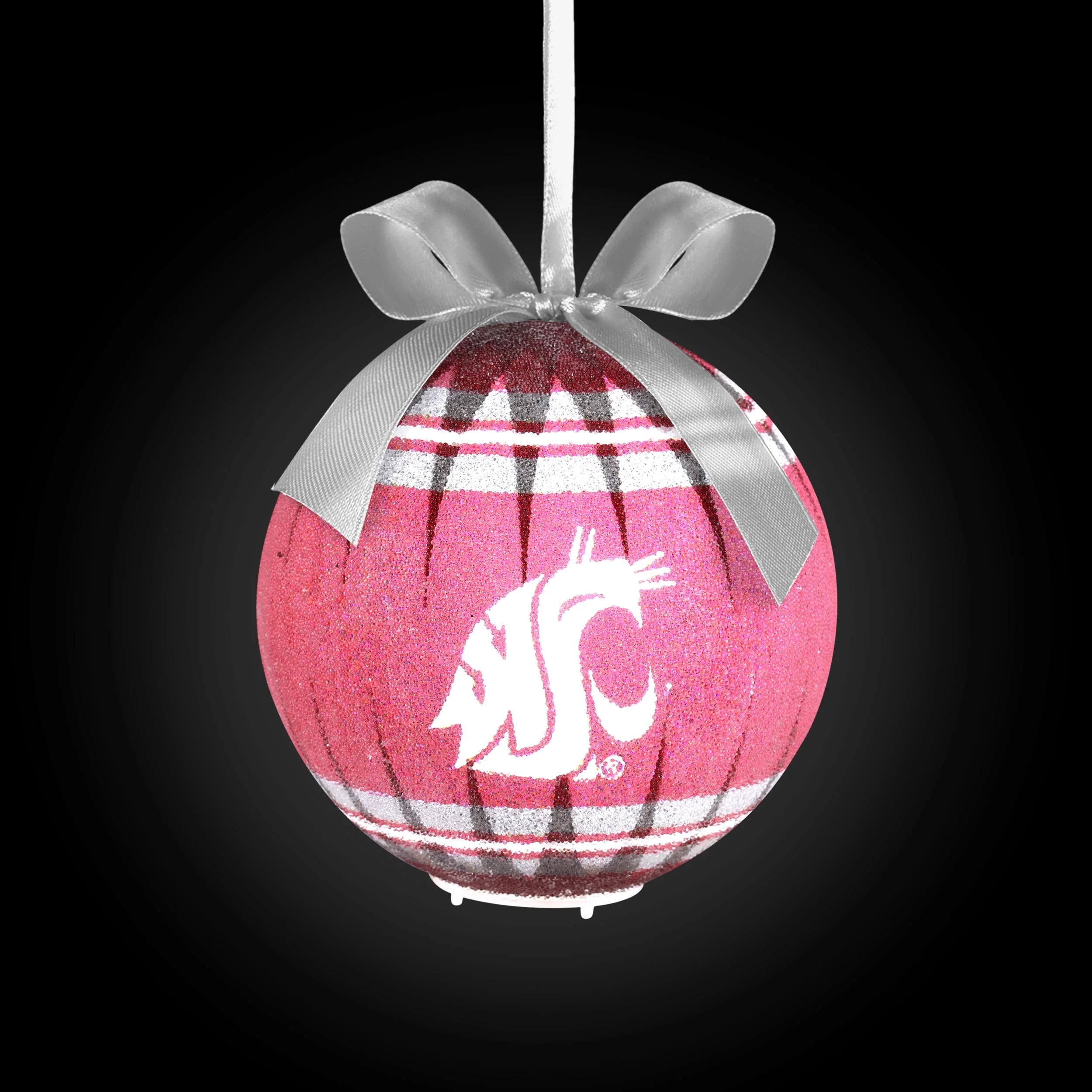 Washington State Cougars NCAA LED Shatterproof Ball Ornament - Image 2