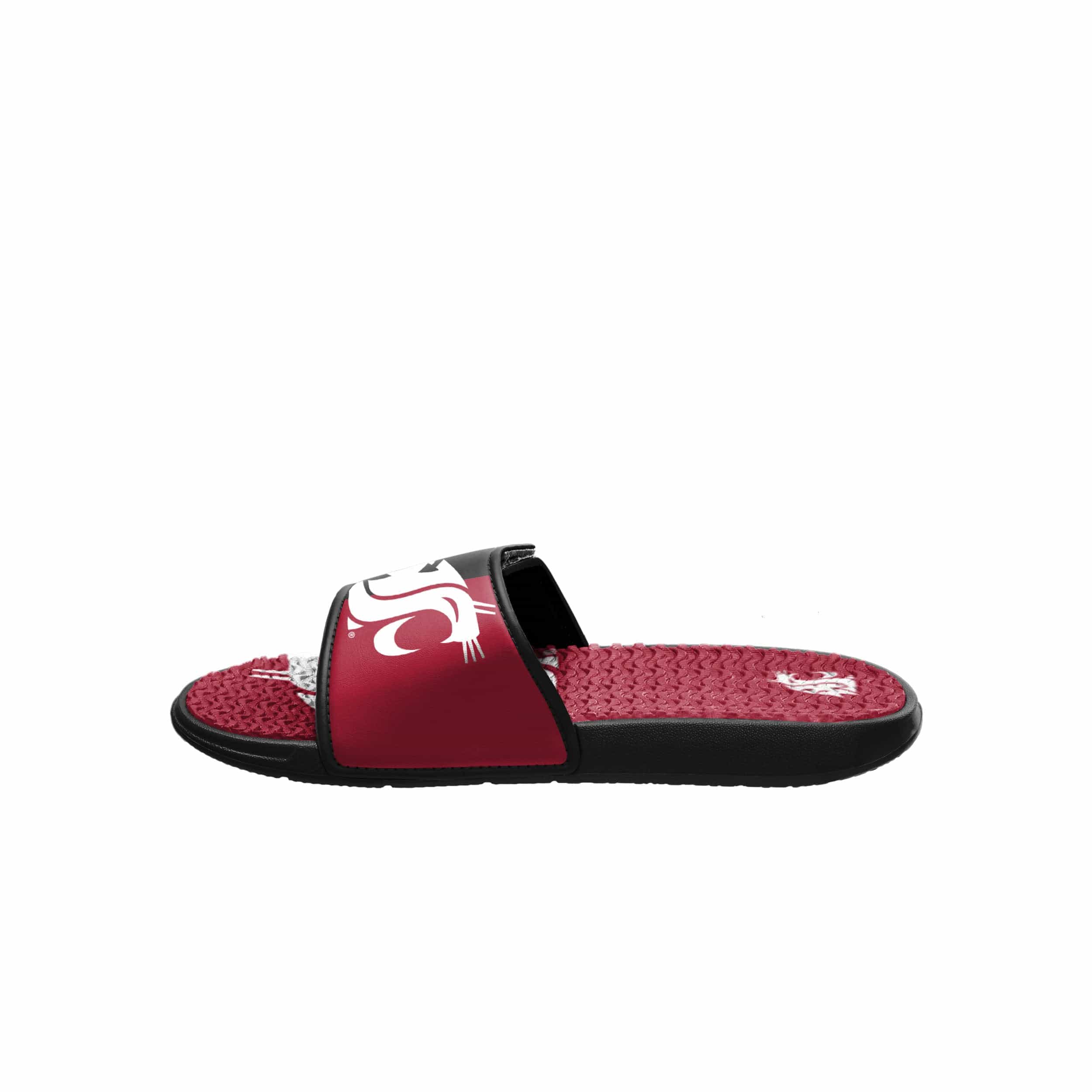 Washington State Cougars NCAA Mens Colorblock Big Logo Gel Slides - Image 4