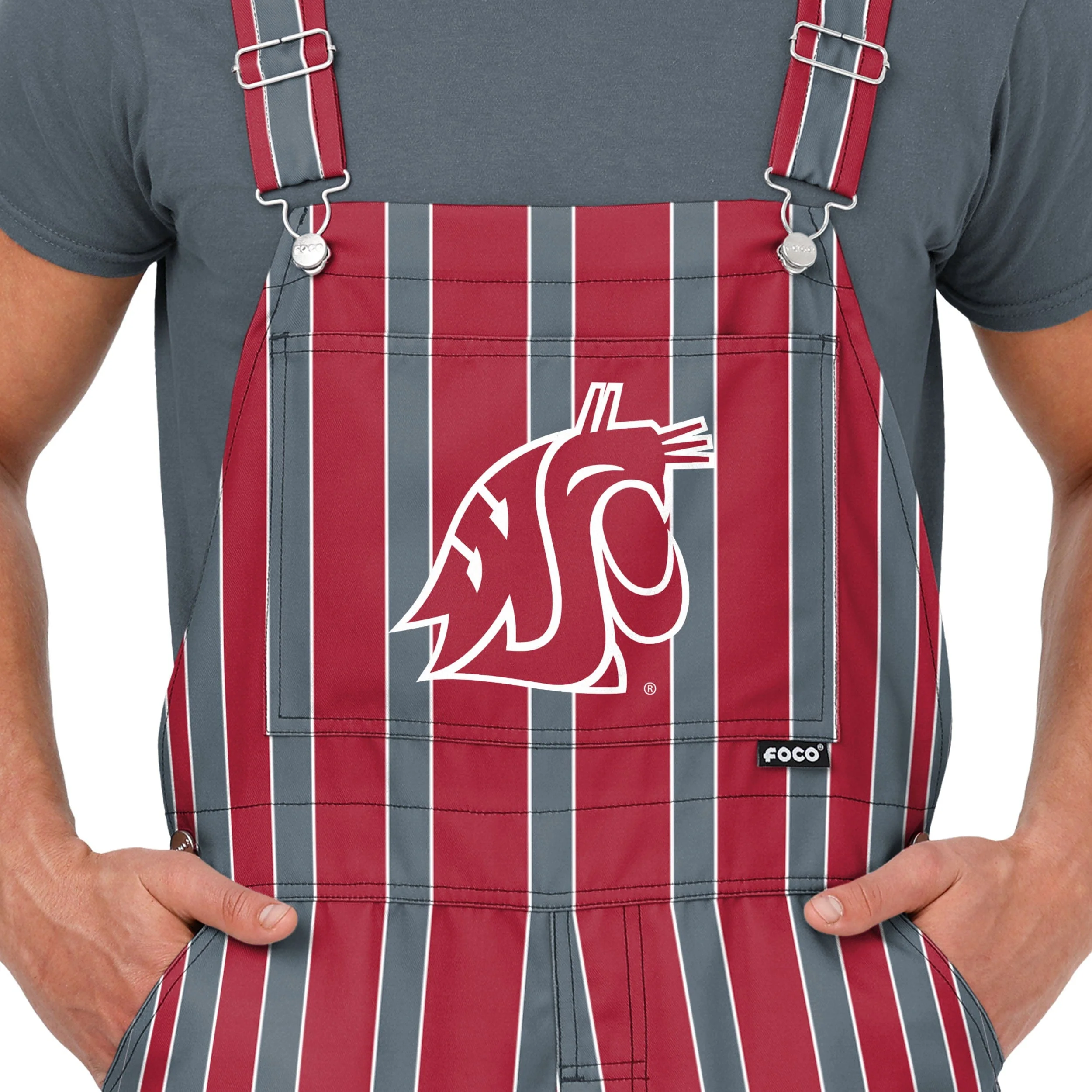 Washington State Cougars NCAA Mens Sideline Spirit Bib Overalls - Image 4