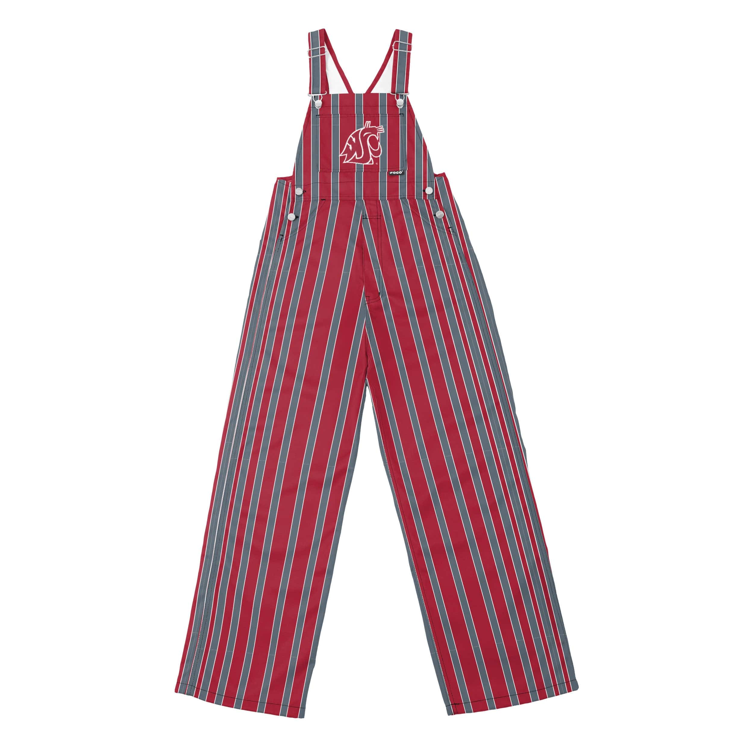Washington State Cougars NCAA Mens Sideline Spirit Bib Overalls - Image 7