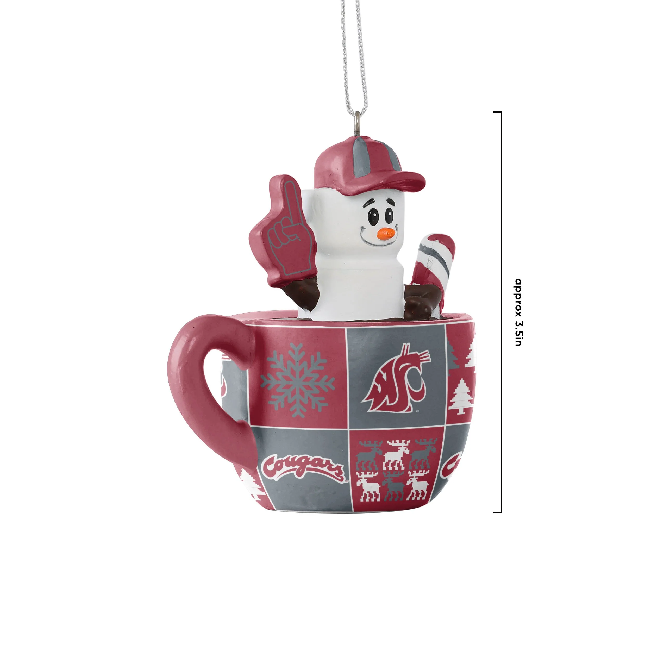 Washington State Cougars NCAA Smores Mug Ornament - Image 3