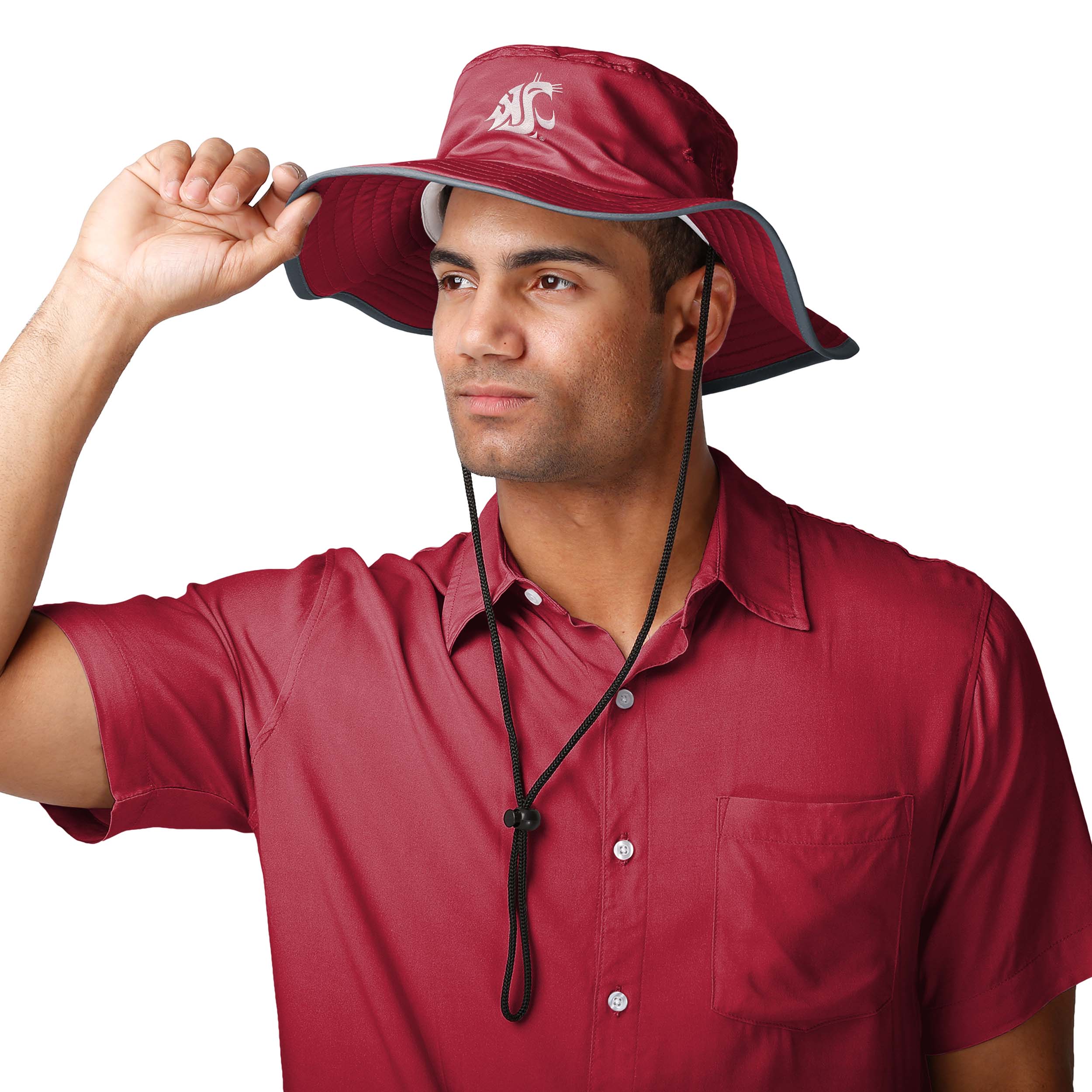 Washington State Cougars NCAA Solid Boonie Hat - Image 2