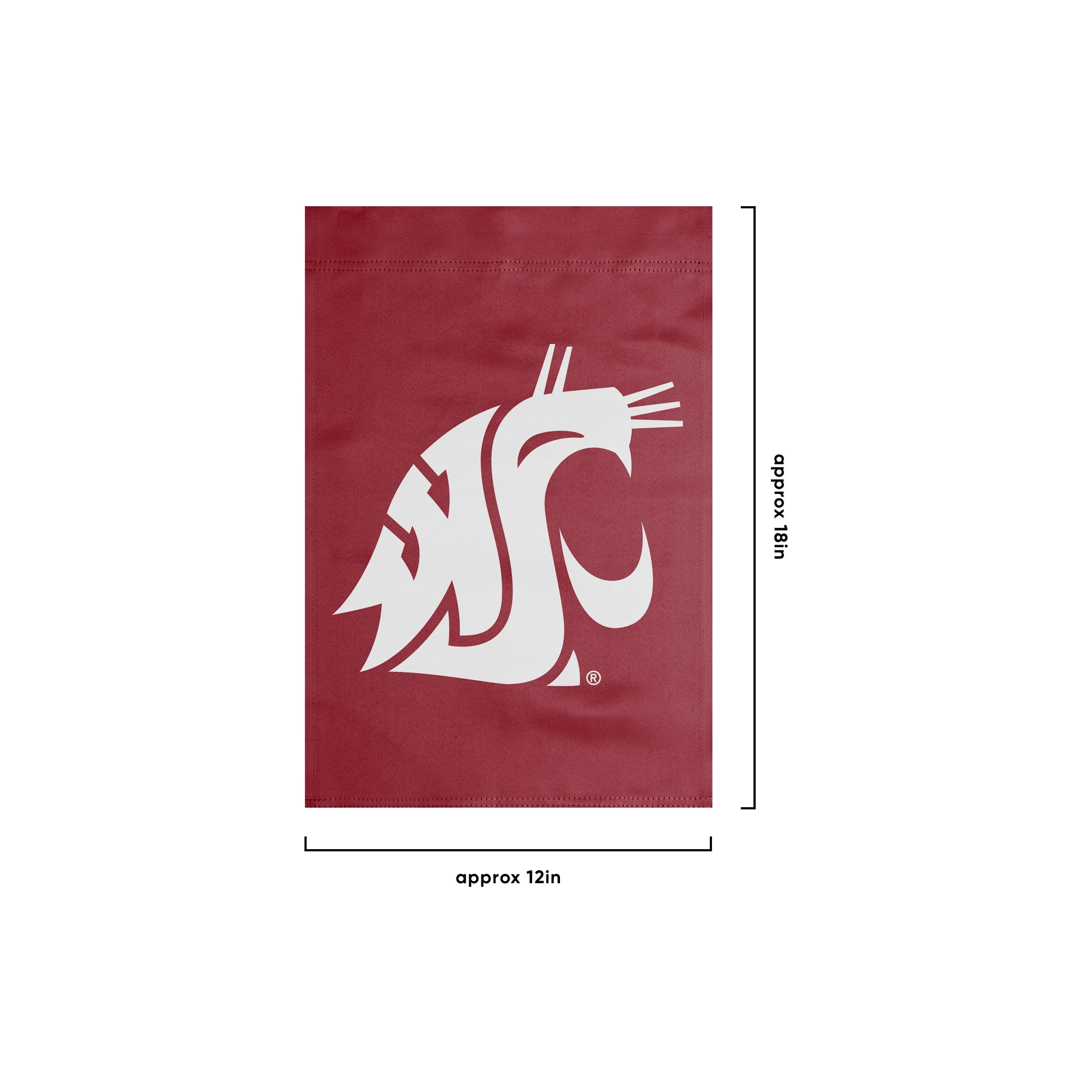 Washington State Cougars NCAA Solid Garden Flag - Image 3