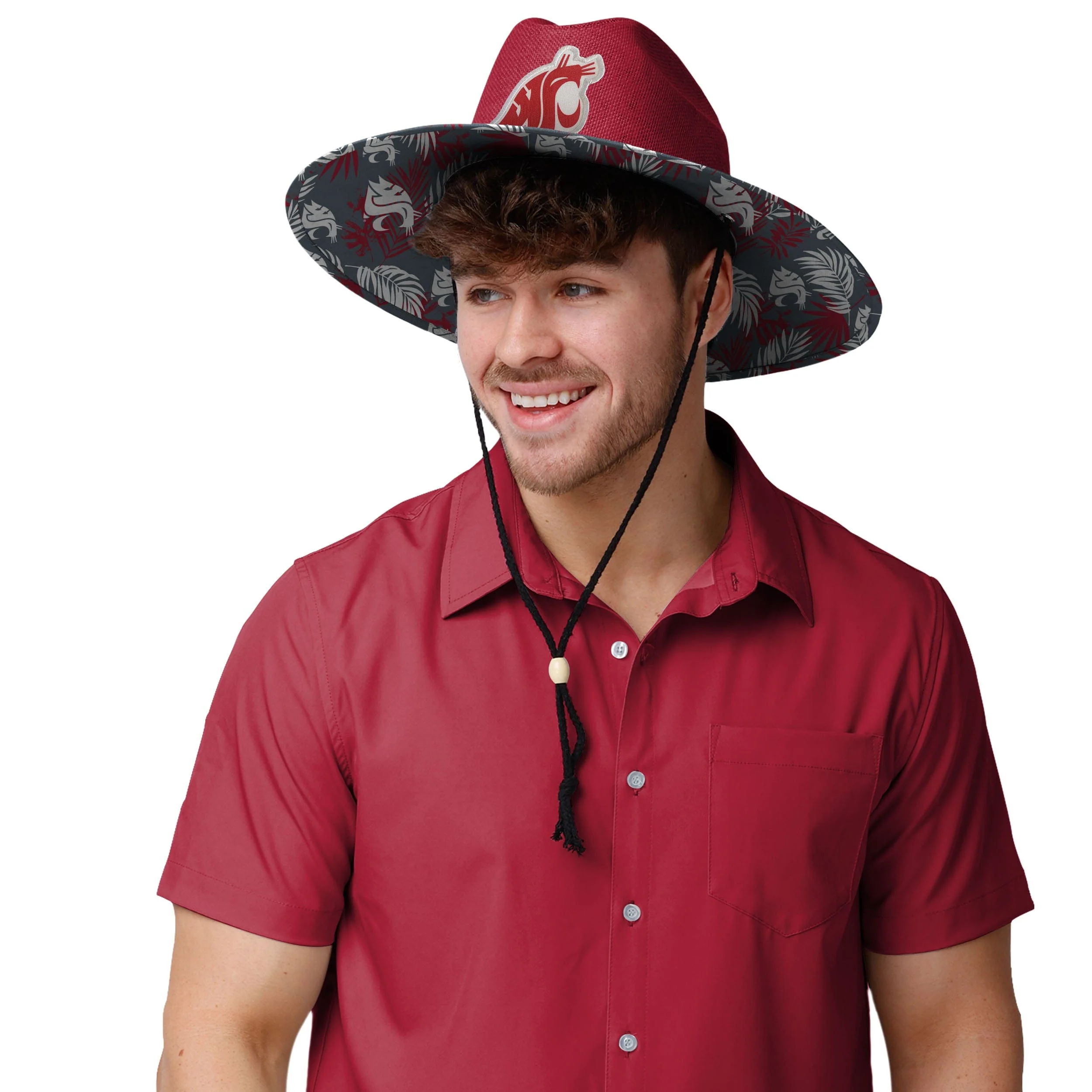 Washington State Cougars NCAA Team Color Straw Hat - Image 5