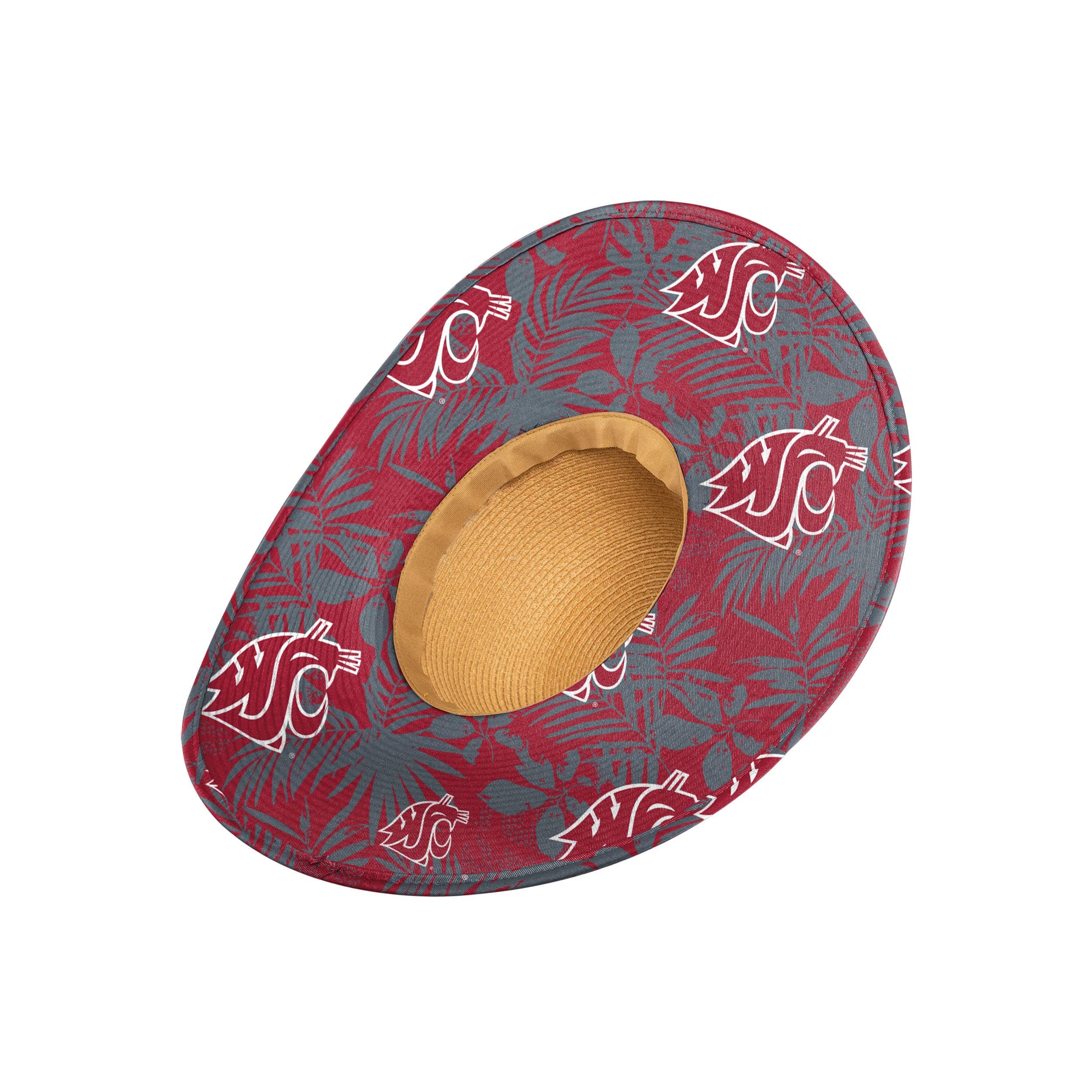 Washington State Cougars NCAA Womens Floral Straw Hat - Image 2