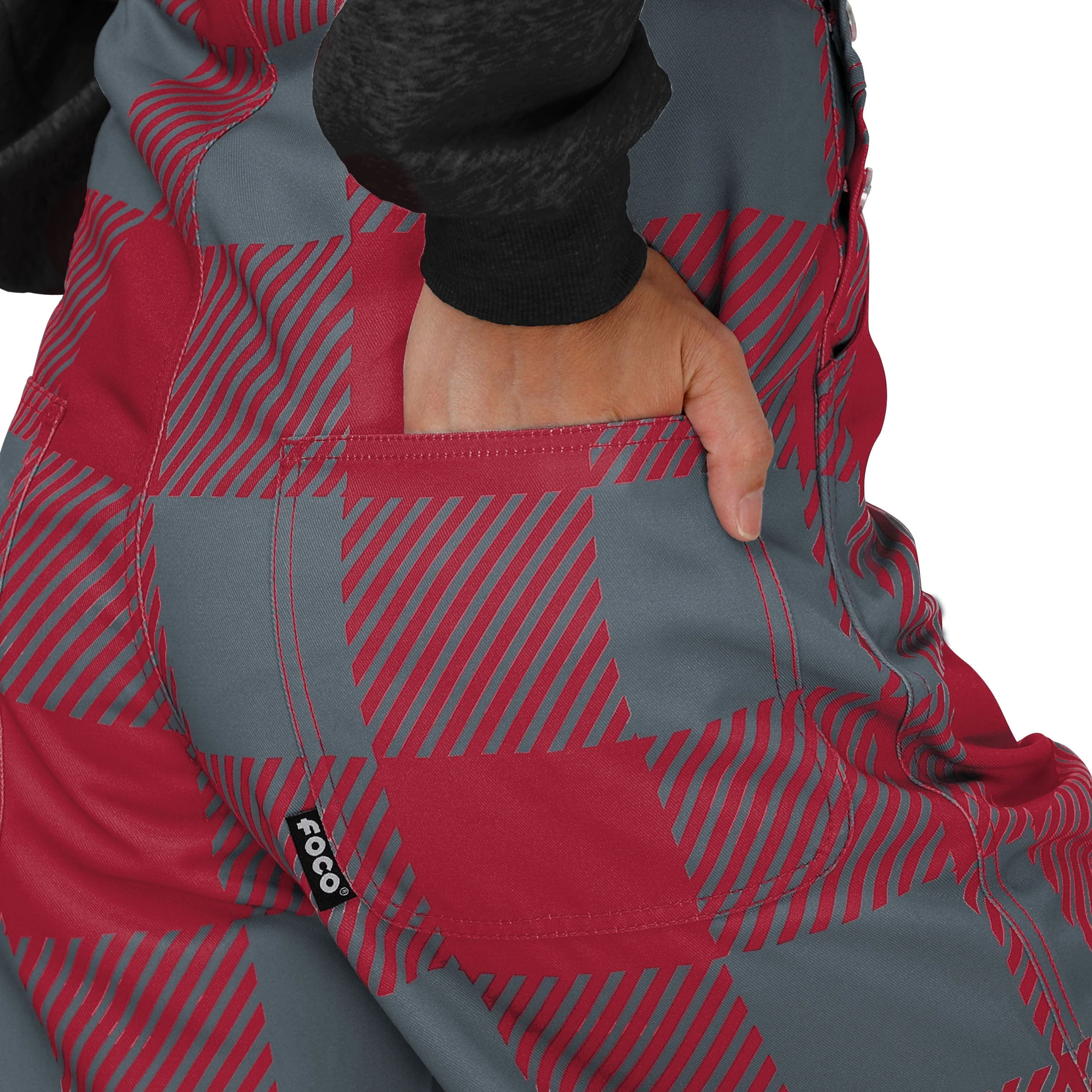 Washington State Cougars NCAA Womens Plaid Bib Overalls - Image 6
