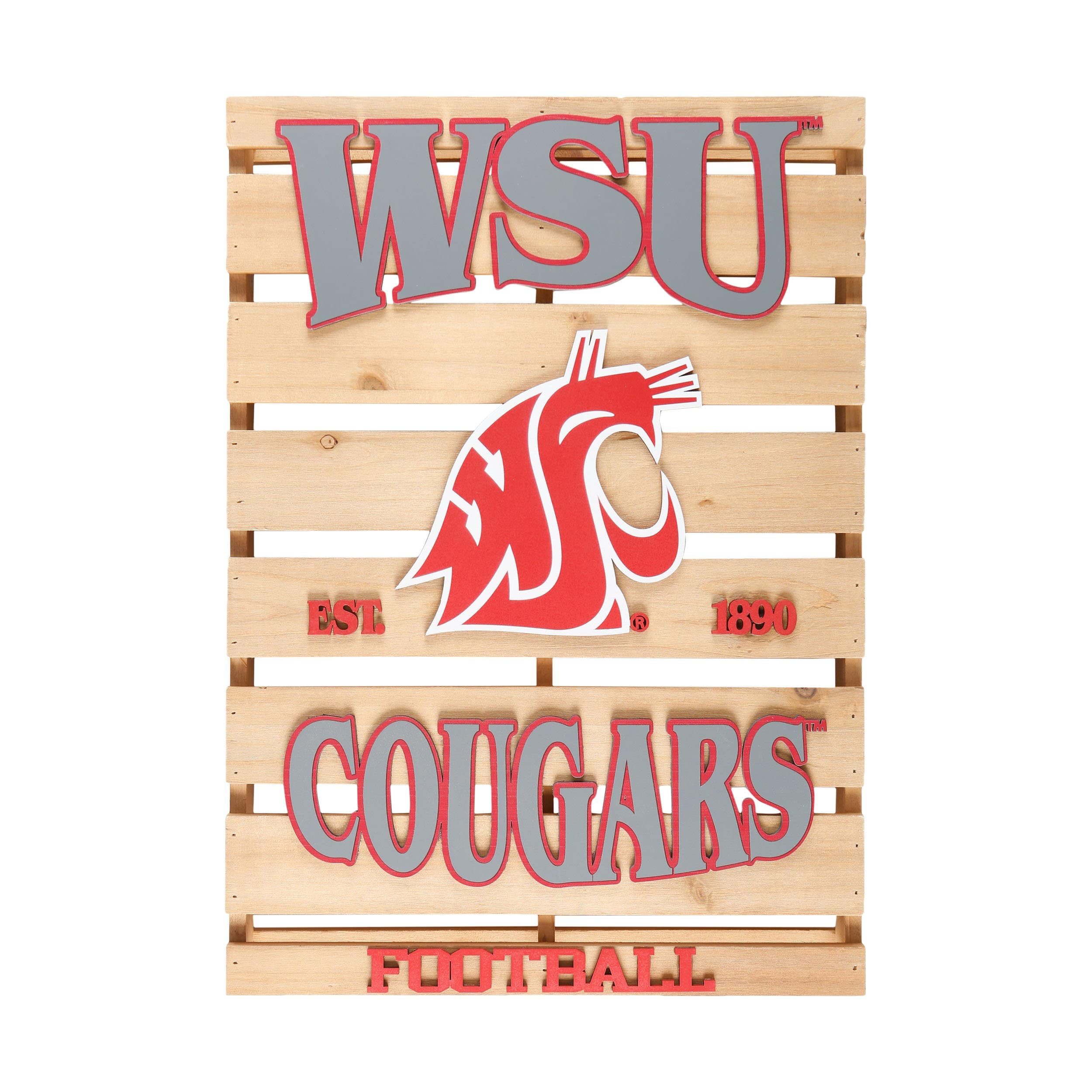 Washington State Cougars NCAA Wood Pallet Sign - Image 3